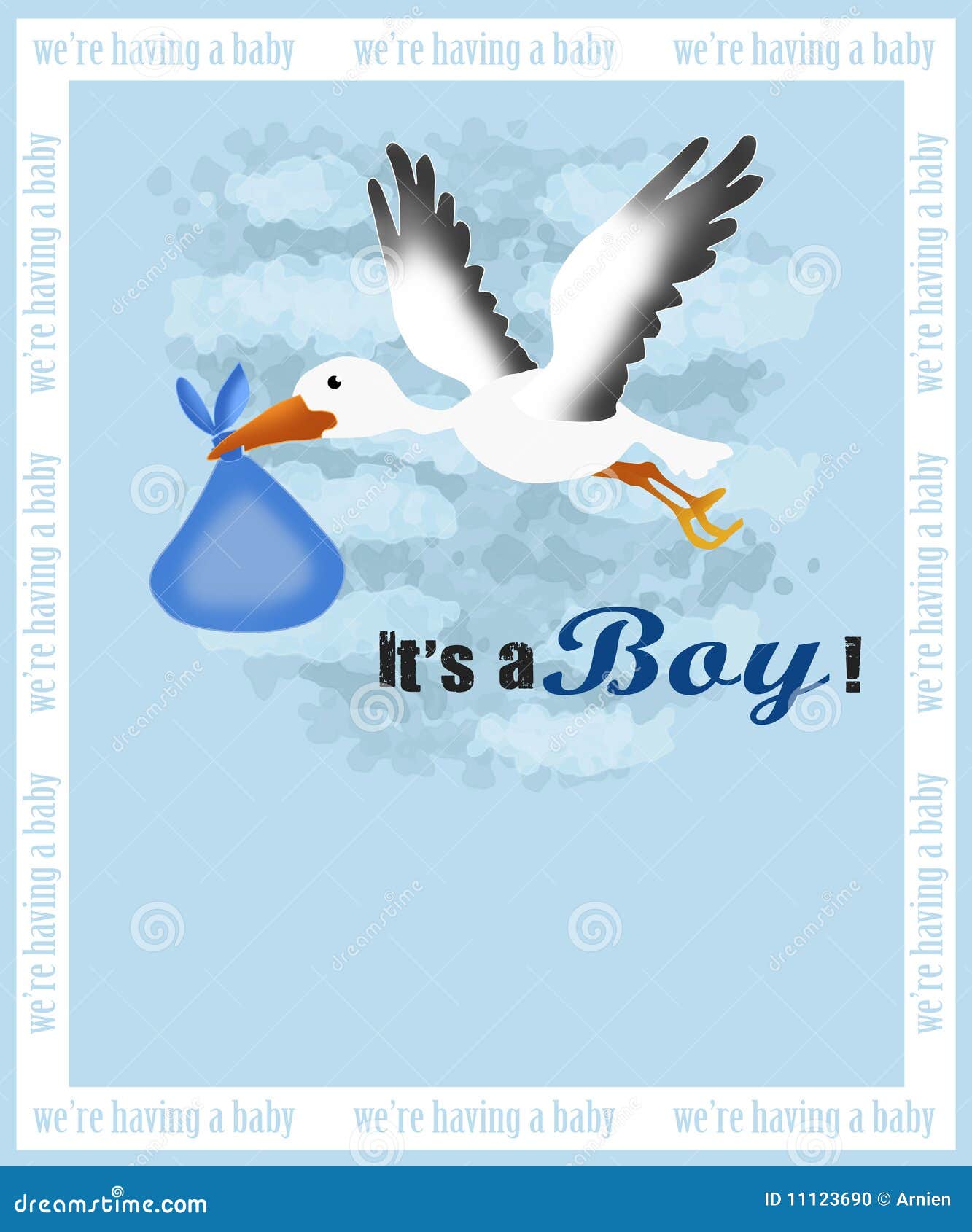 Birth announcement card stock illustration. Illustration of birth