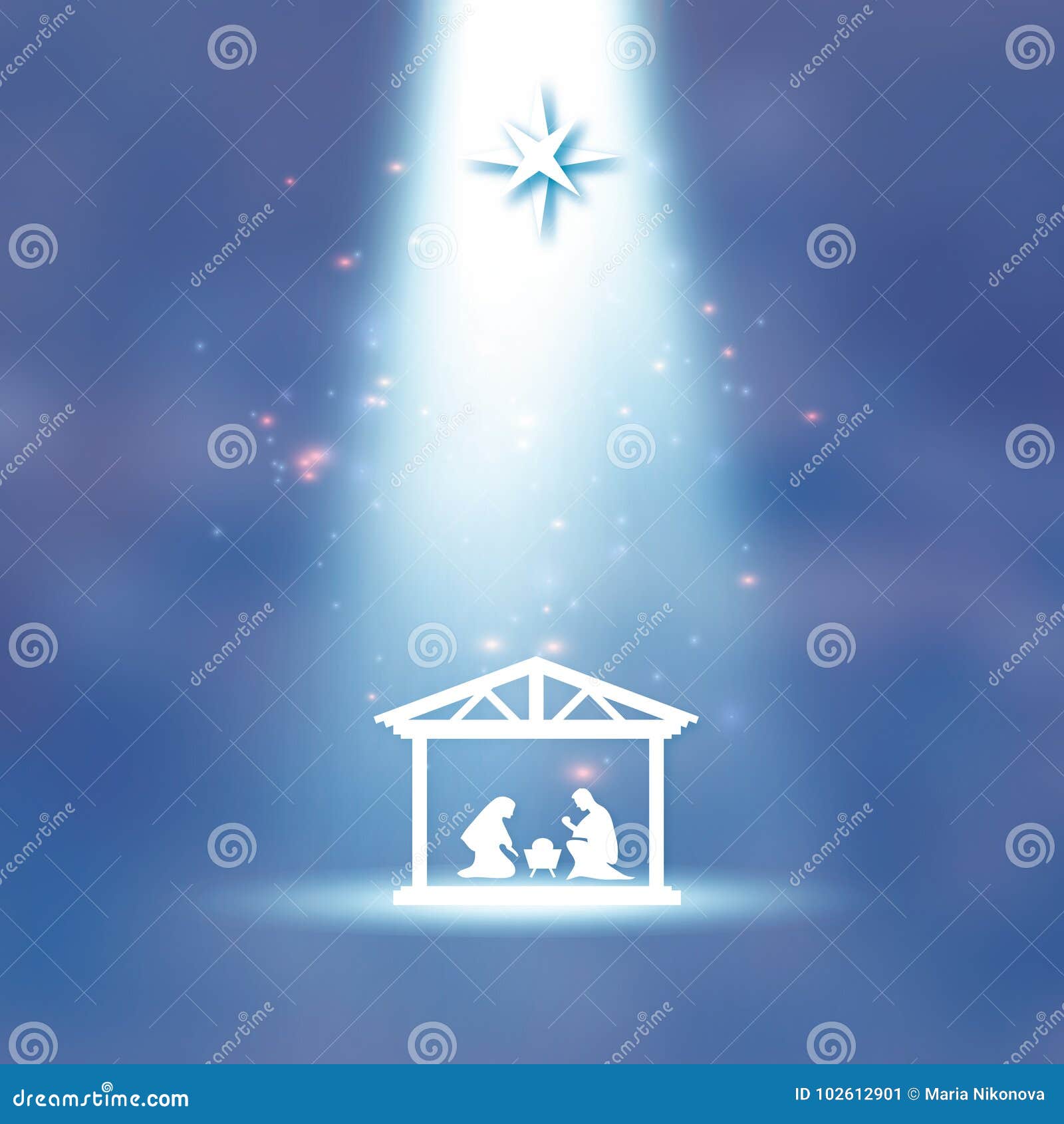 Vruchtbaar nakomelingen optocht Birth of Christ. Baby Jesus in the Manger. Holy Family. Magi. S Star of  Bethlehem - East Comet. Nativity Christmas Stock Vector - Illustration of  cave, barn: 102612901