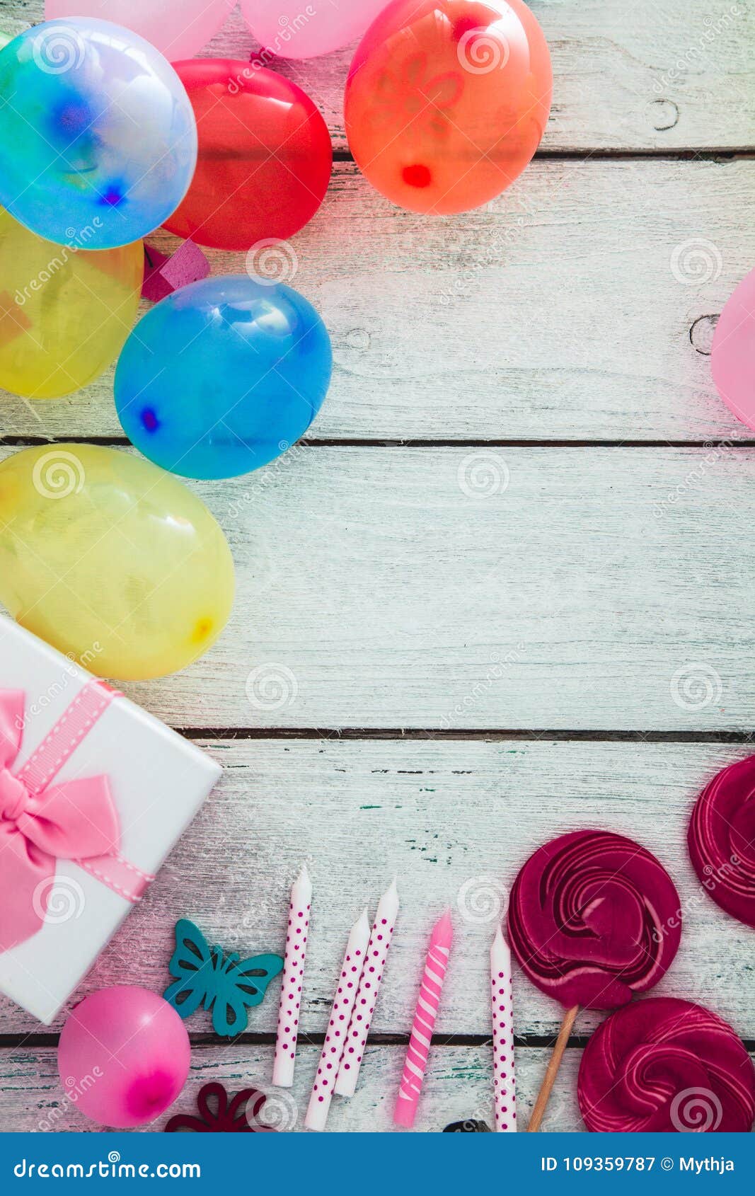 Birthday Baloons and Objects Stock Image - Image of greeting, birthday ...