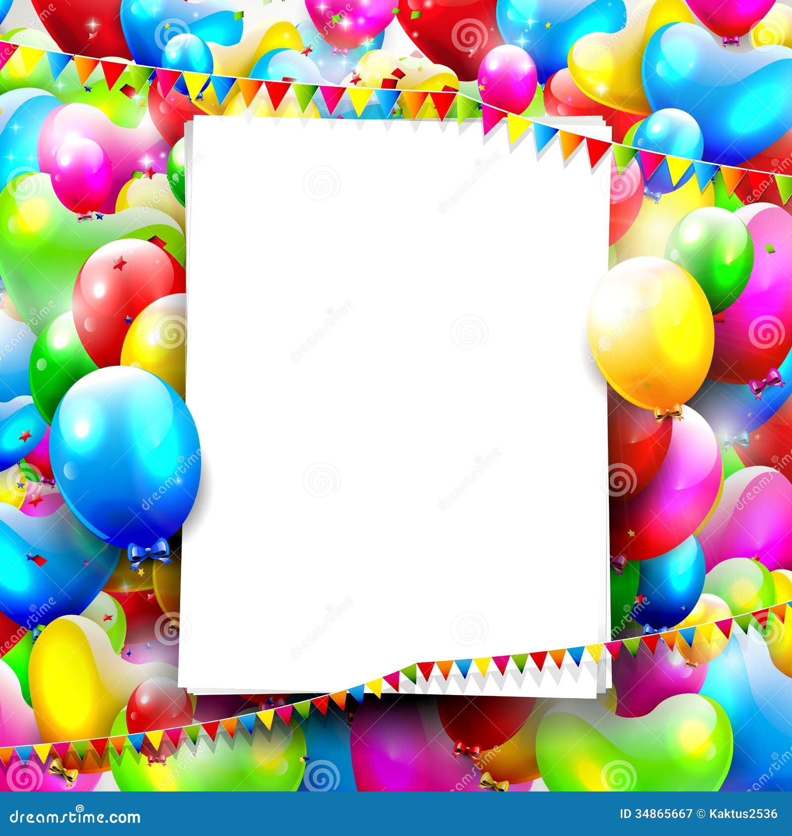 Birthday background stock vector. Illustration of childhood - 34865667