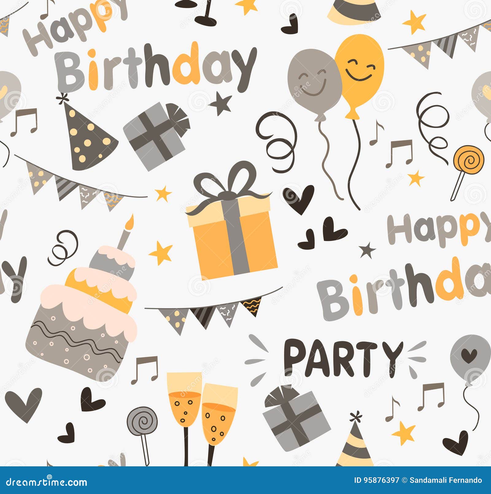 Birthday background stock illustration. Illustration of confetti - 95876397