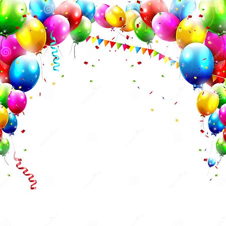 Birthday balloons stock vector. Illustration of invitation - 37238062