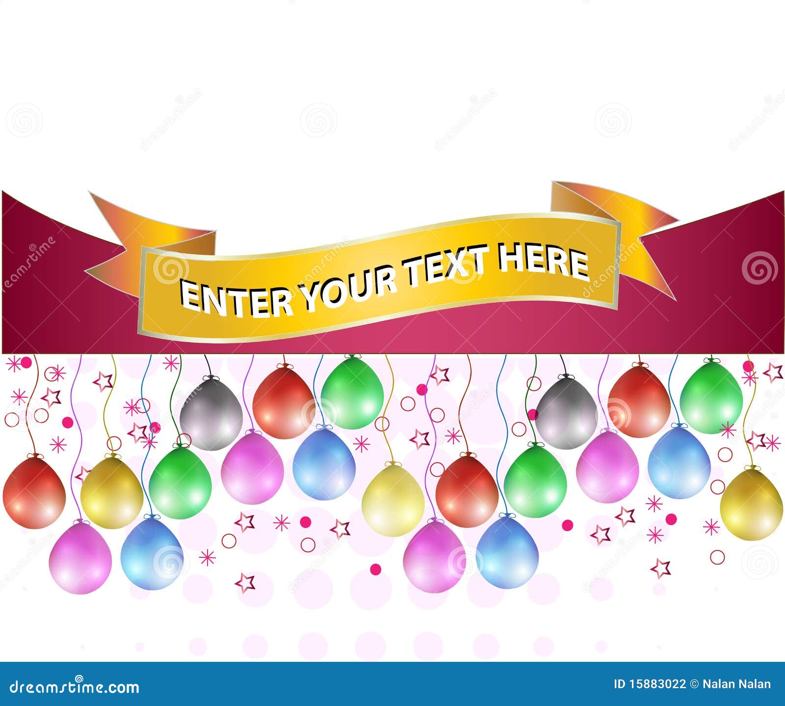 Birthday banner stock vector. Illustration of decoration - 15883022