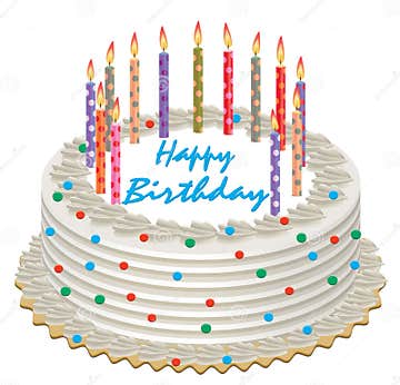 Birthday cake stock vector. Illustration of cake, bakery - 14708882