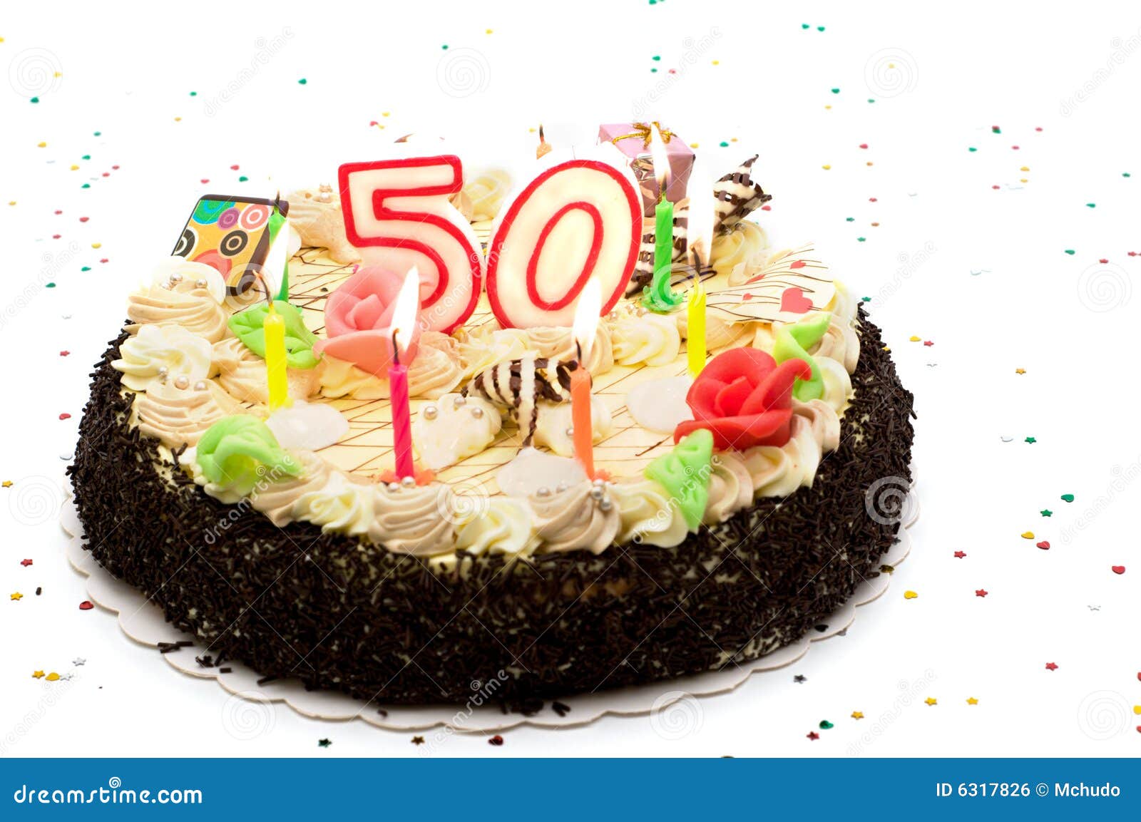 Birthday Cake For 50 Years Jubilee Royalty Free Stock Image  Image 