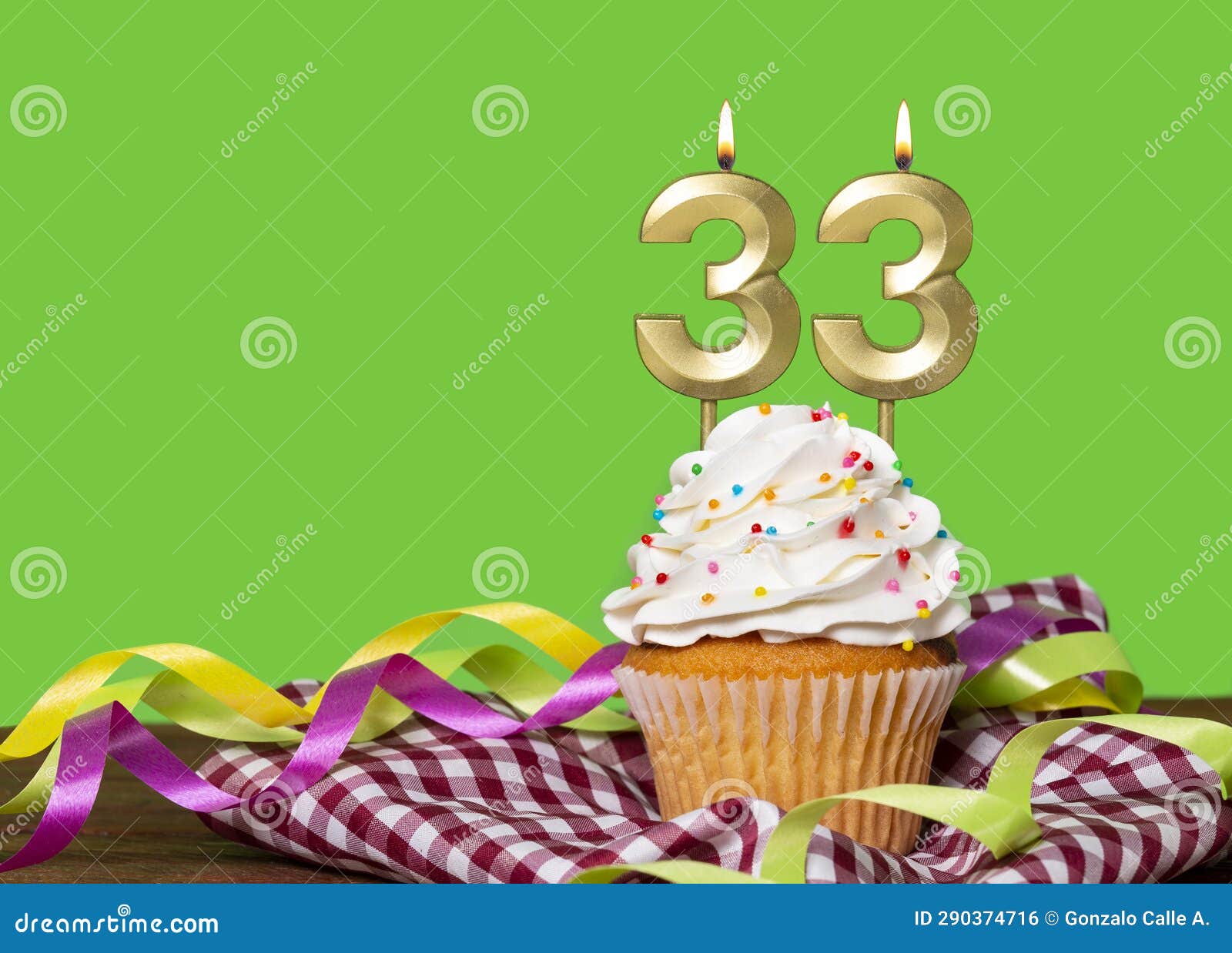 Birthday Cake with Candle Number 33 Stock Photo - Image of anniversary ...