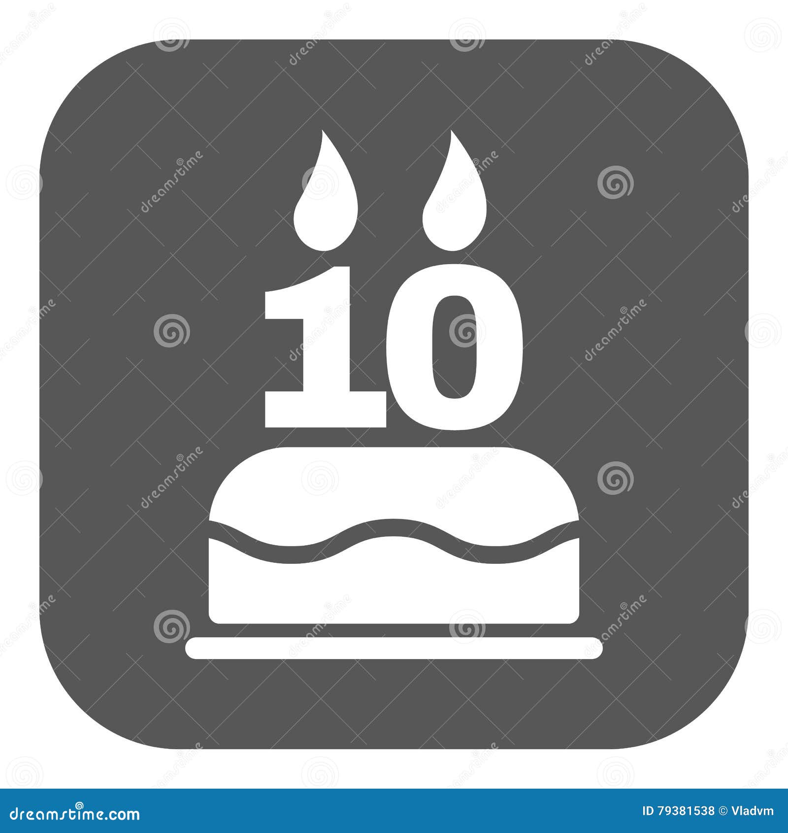 The Birthday Cake with Candles in the Form of Number 15 Icon. Birthday  Symbol Stock Vector - Illustration of number, muffin: 79384755
