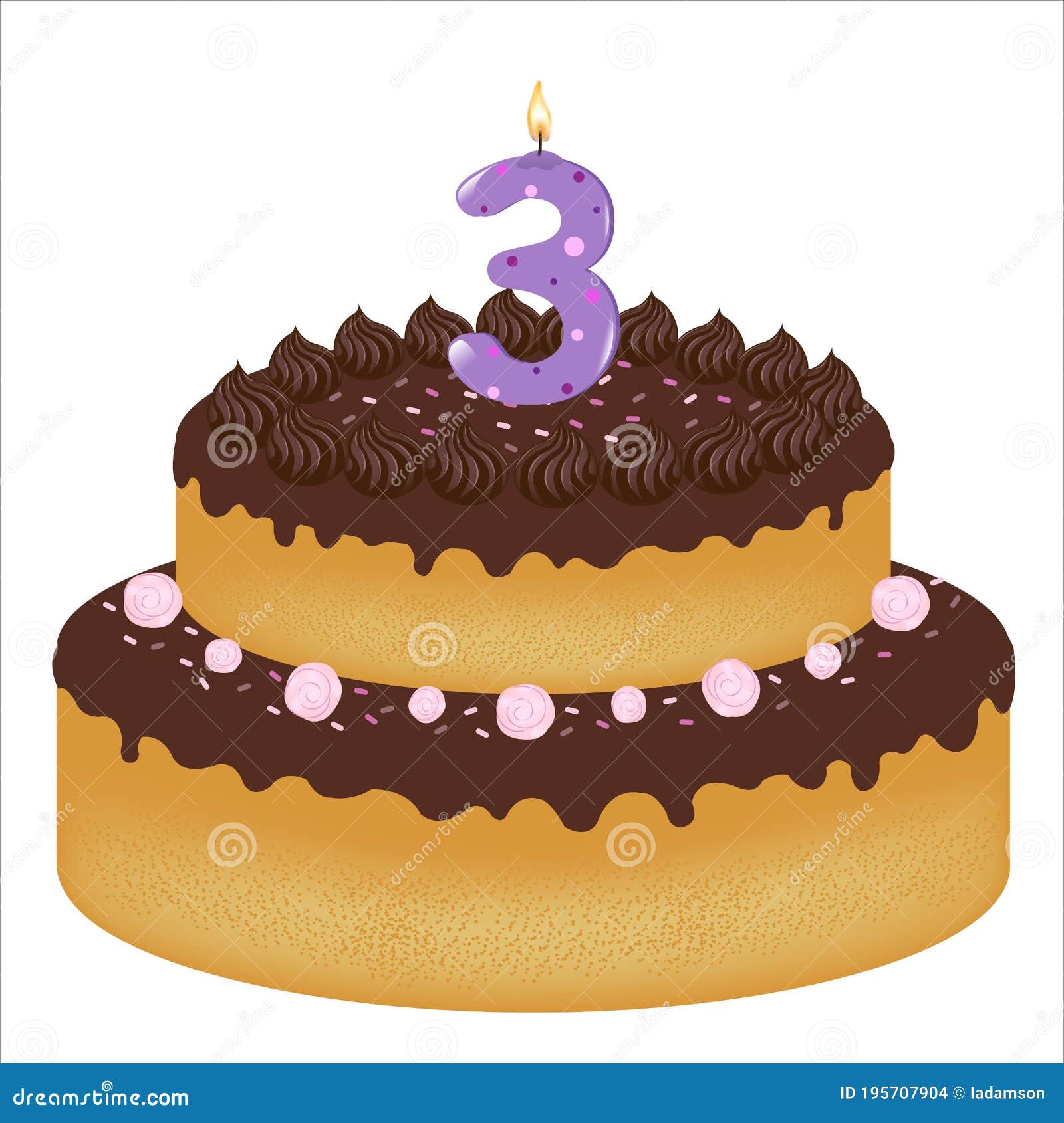 Birthday Cake with Candles stock vector. Illustration of indulgence