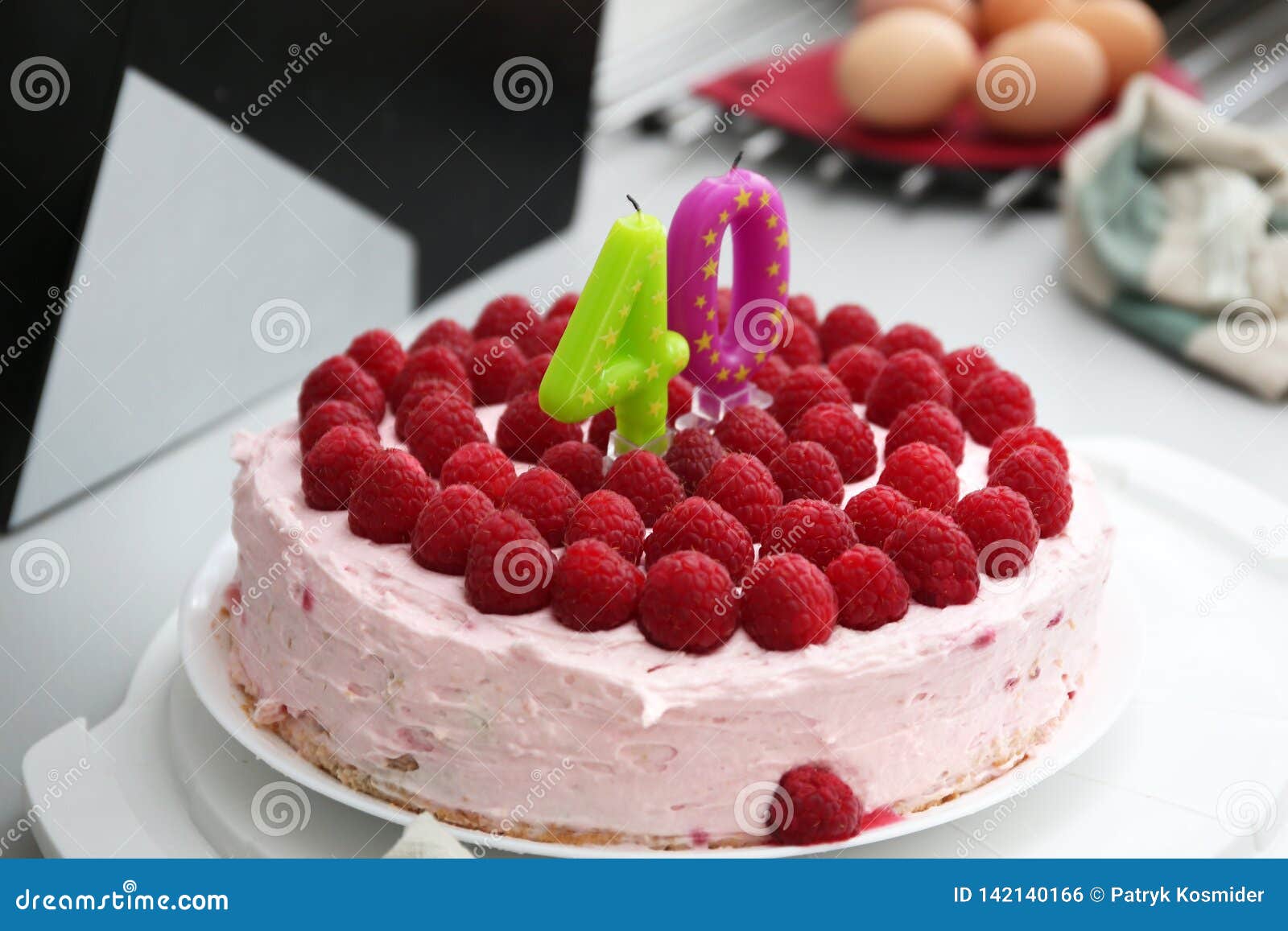 Birthday Cake with Candles for 40th Birthday Stock Photo Image of cake, dessert 142140166