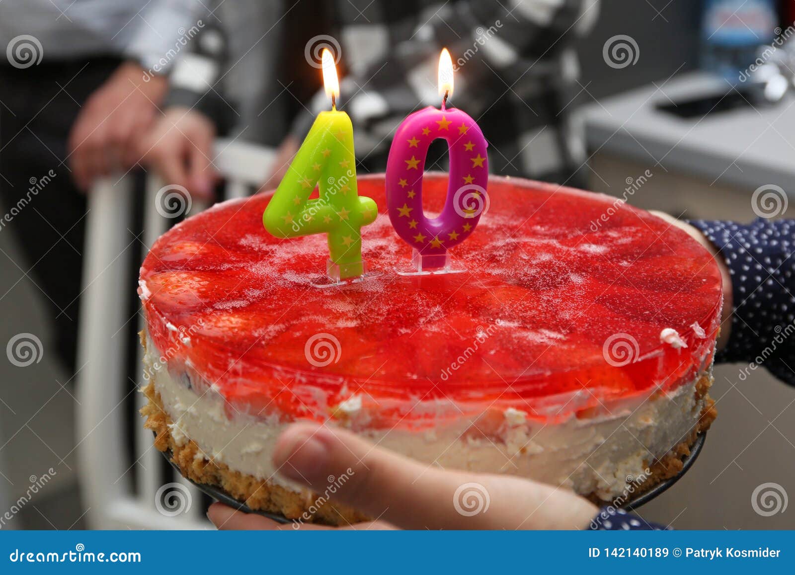 Birthday Cake with Candles for 40th Birthday Stock Image Image of anniversary, number 142140189