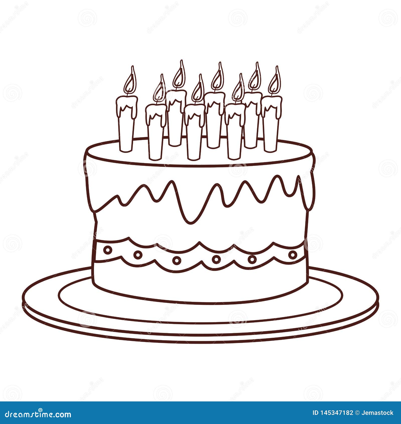 Birthday cake cartoon stock vector. Illustration of present - 145347182 Birthday cake cartoon stock vector. Illustration of present - 145347182