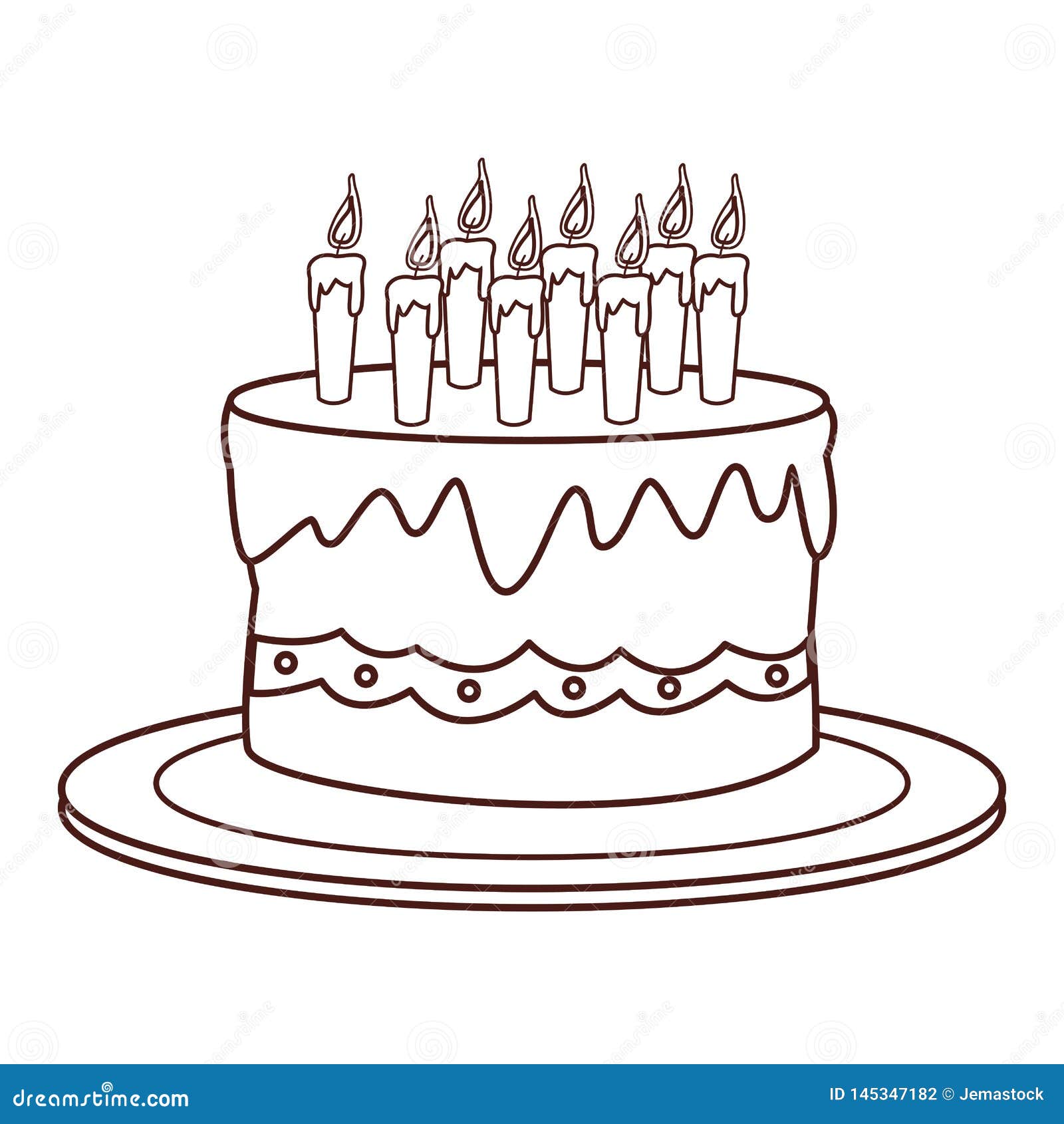 Birthday Cake Cartoon Stock Vector Illustration Of Pastry 145347182