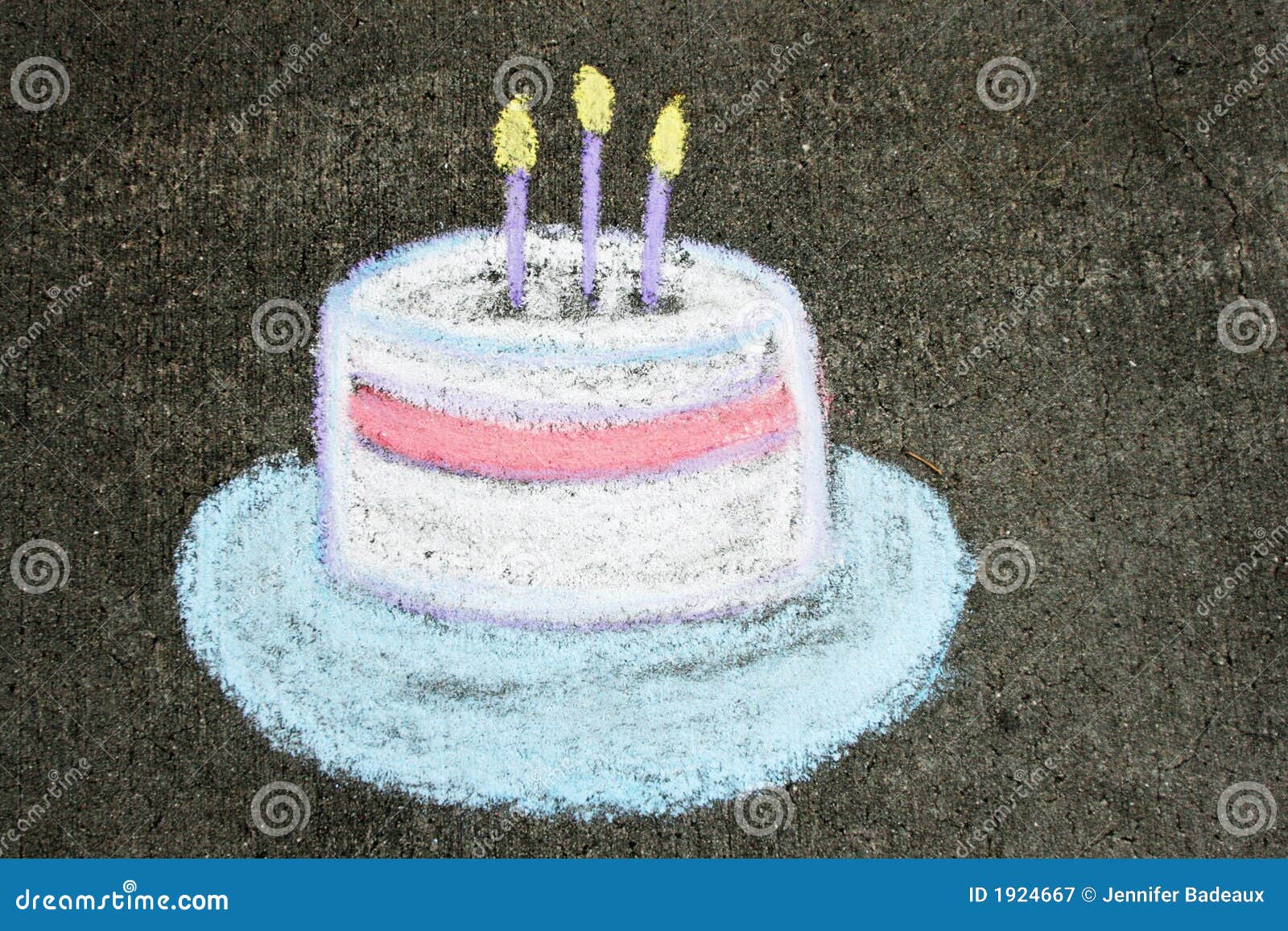 Birthday Cake in chalk stock image. Image of aqua, happy 1924667