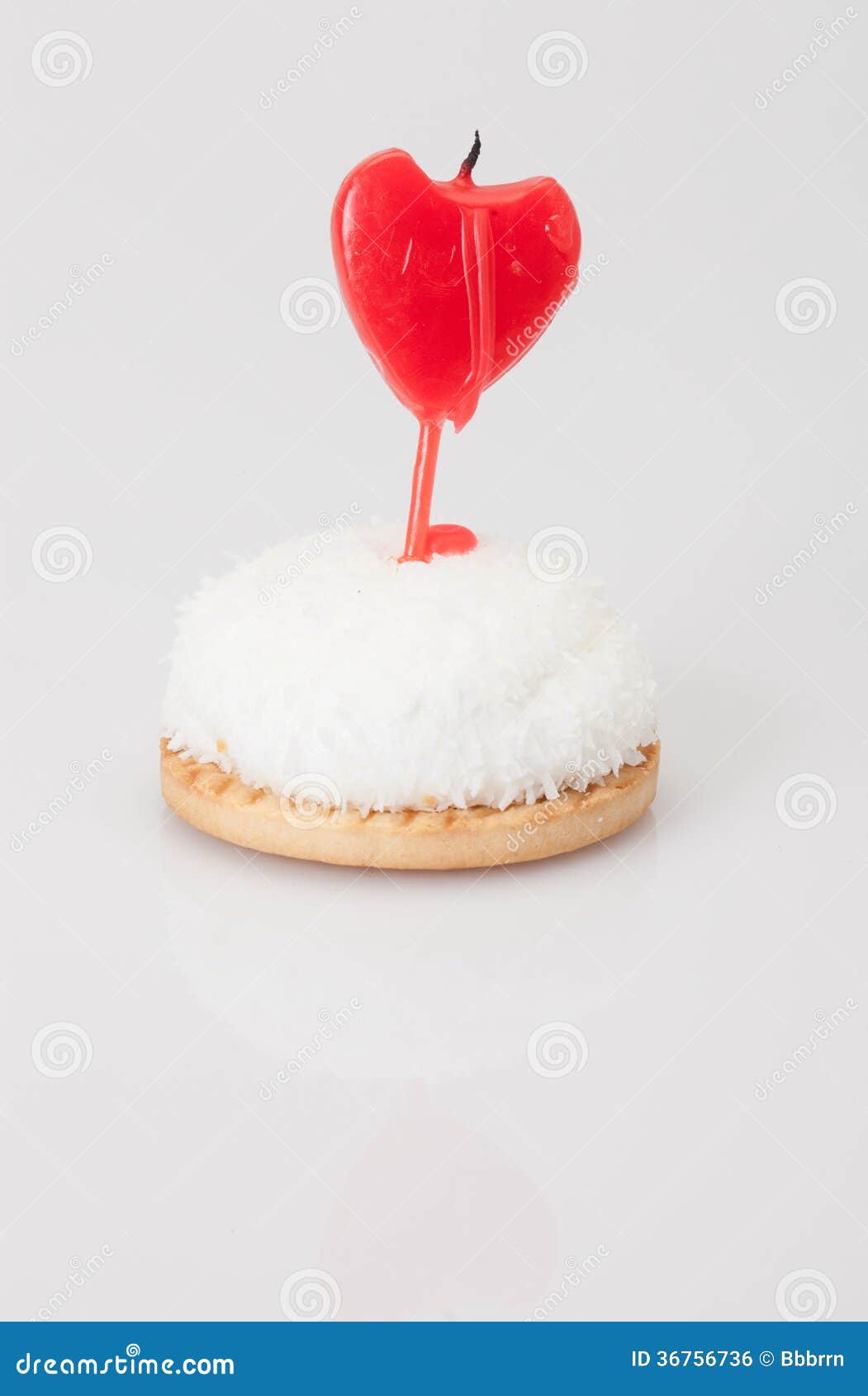 Birthday Cake with Heart Shaped Candle Stock Photo Image of colorful