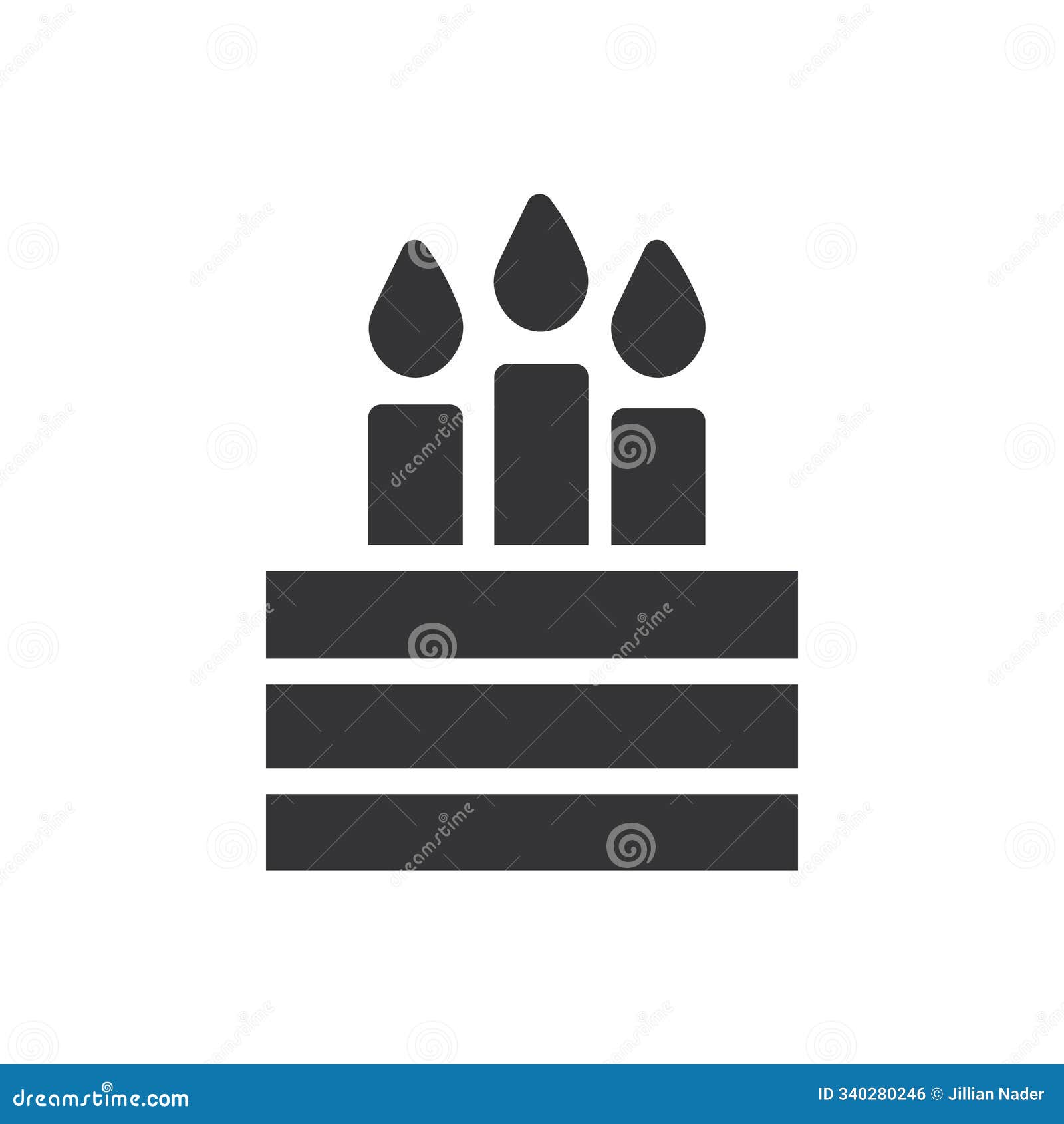 Birthday Cake Icon Simple Vector Symbol Stock Vector - Illustration of ...