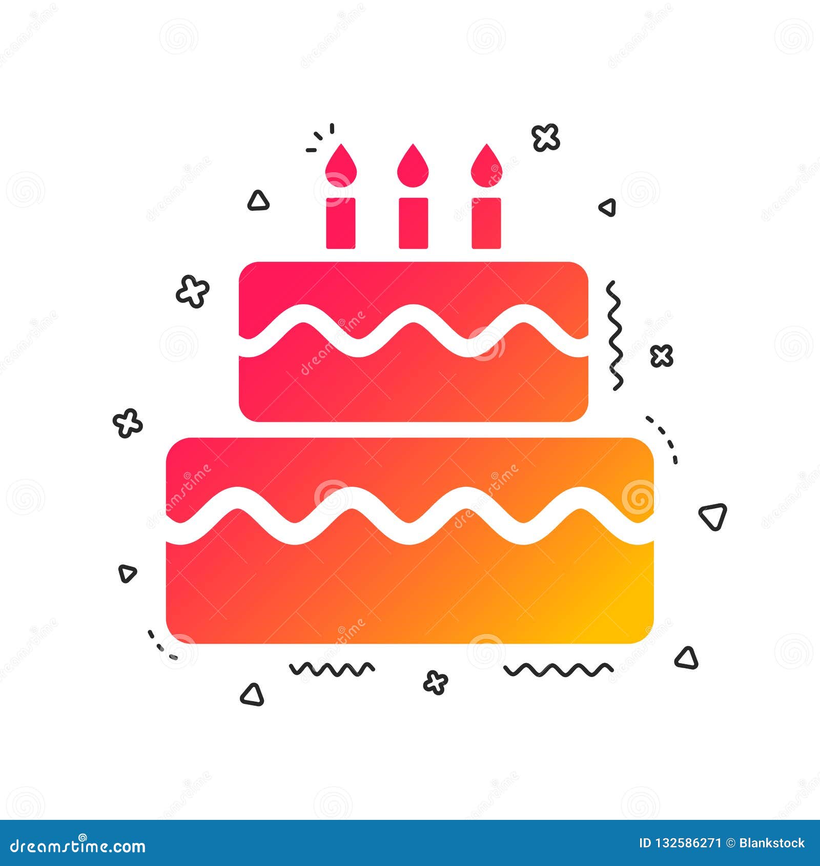 Birthday cake Logo symbol vector Stock Vector by ©Friendesigns 117743738