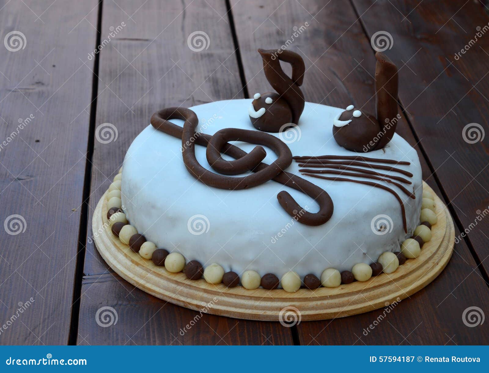Birthday Cake with Violin Clef Stock Image Image of globule, model