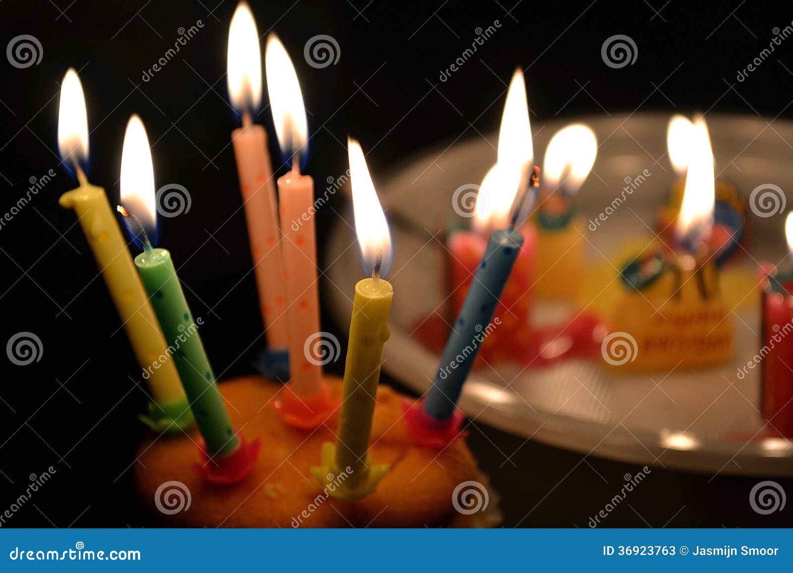 Birthday Candle Lights stock image. Image of candle, decorated 36923763