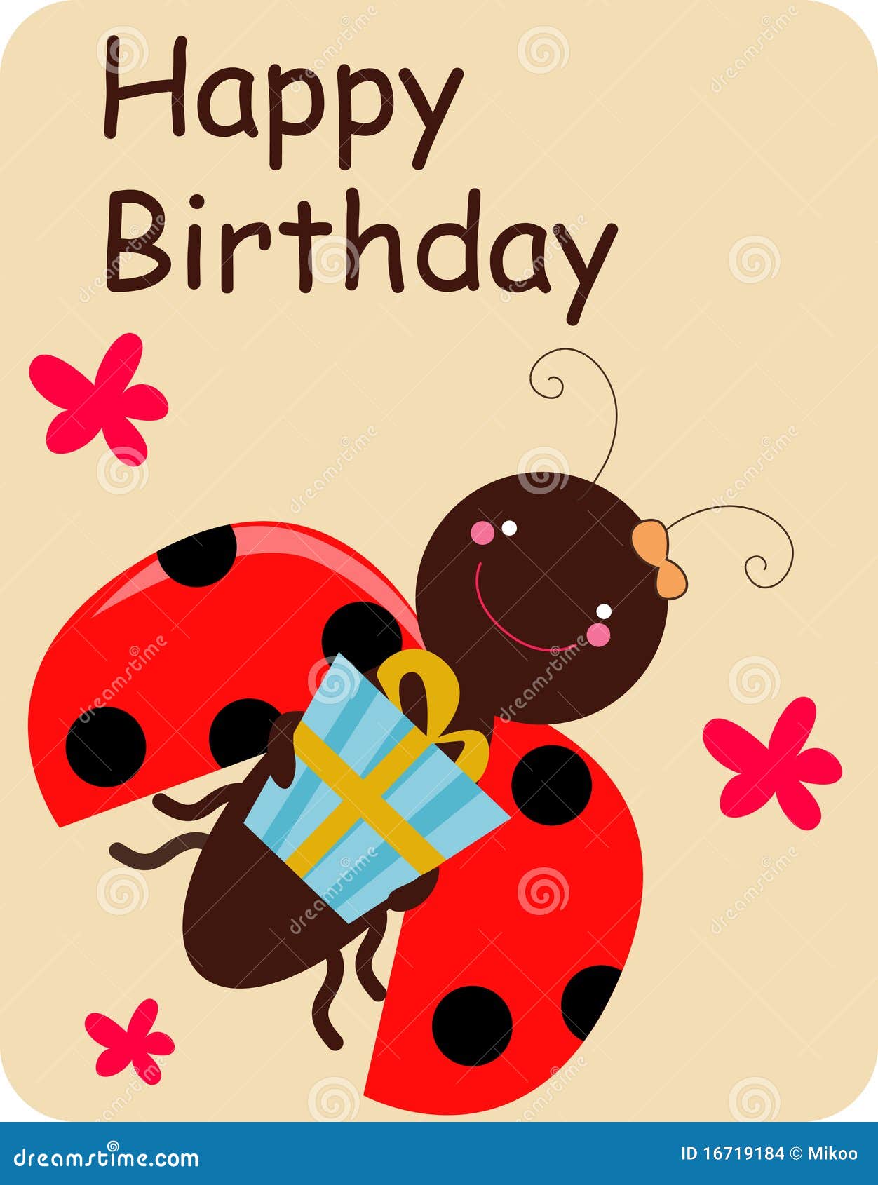 Birthday card stock vector. Illustration of smiling, cartoon - 16719184