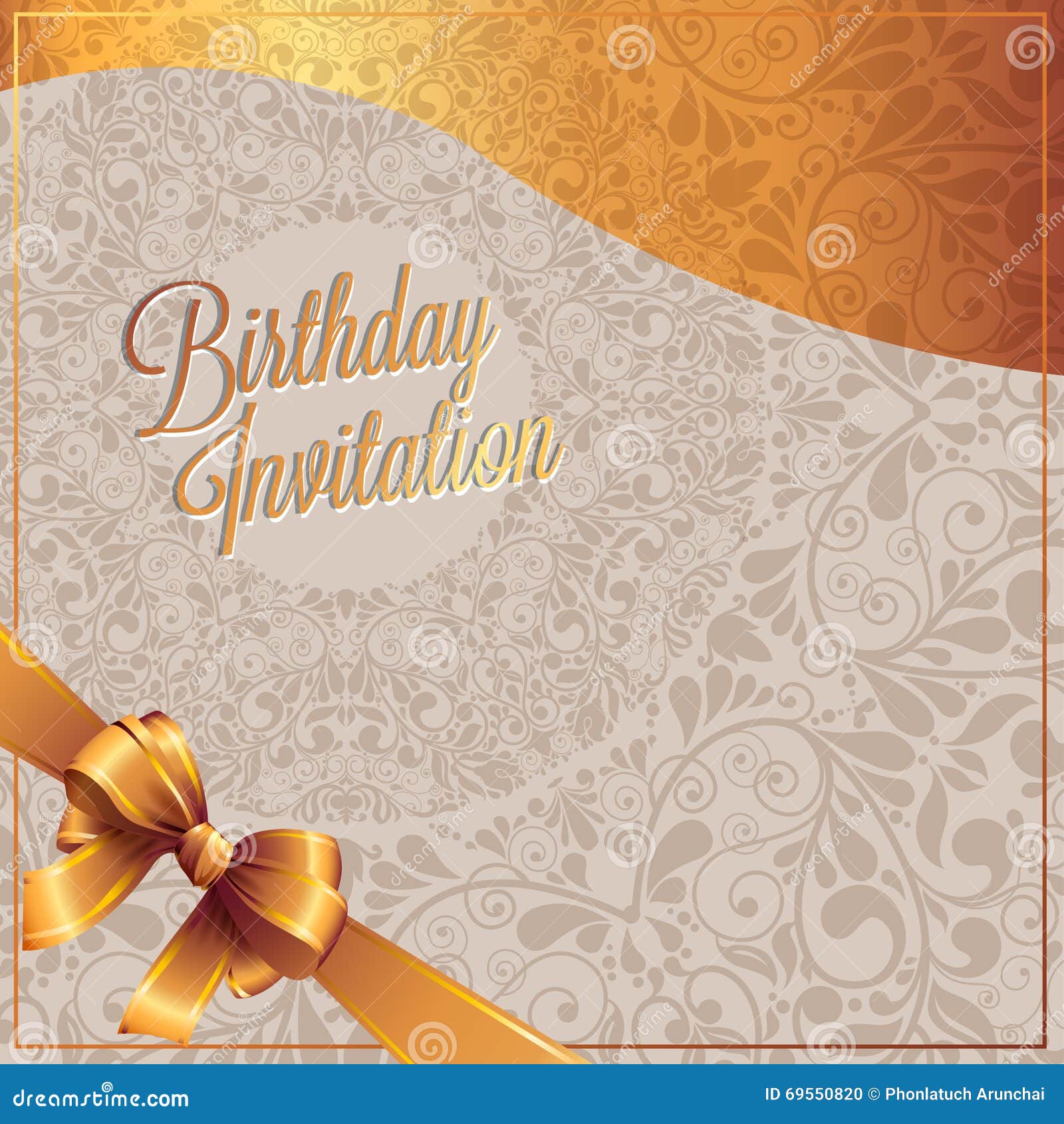 Birthday Card with Background Design Stock Vector - Illustration of ...