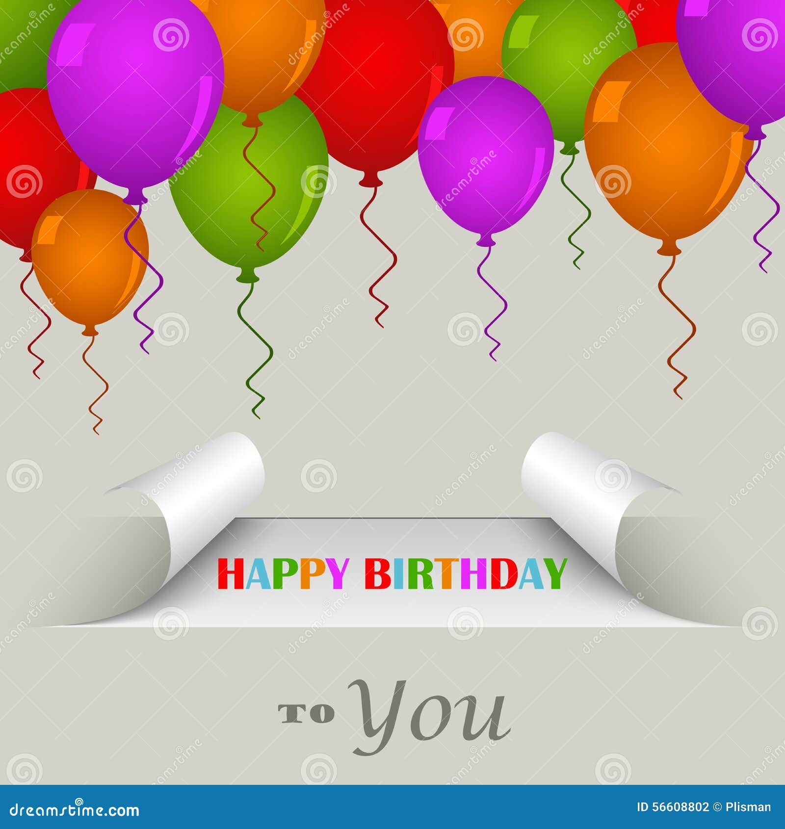 Birthday Card With A Sticker And Balloons Stock Vector Illustration Of Background Card