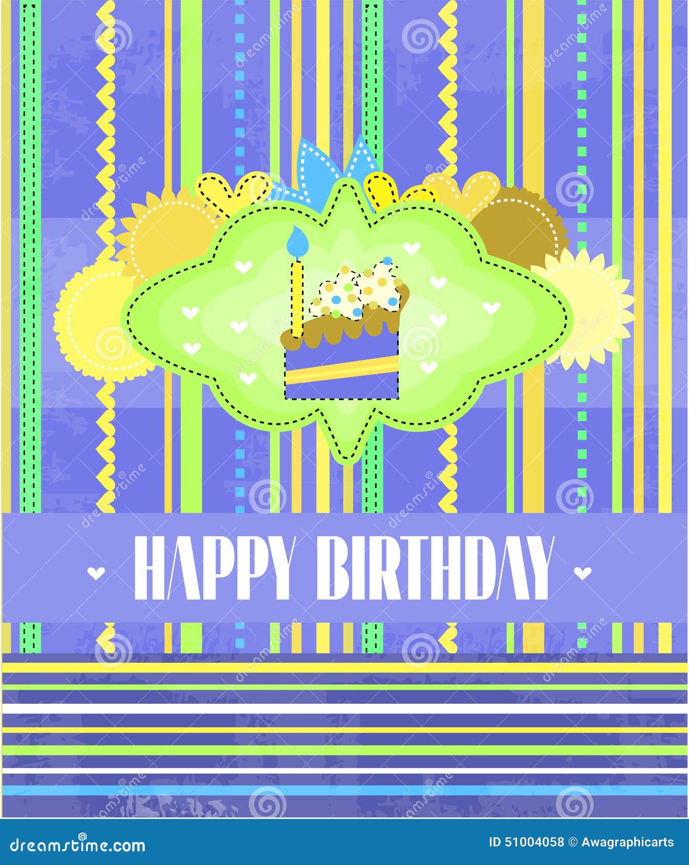 Birthday card with text stock vector. Illustration of event - 51004058