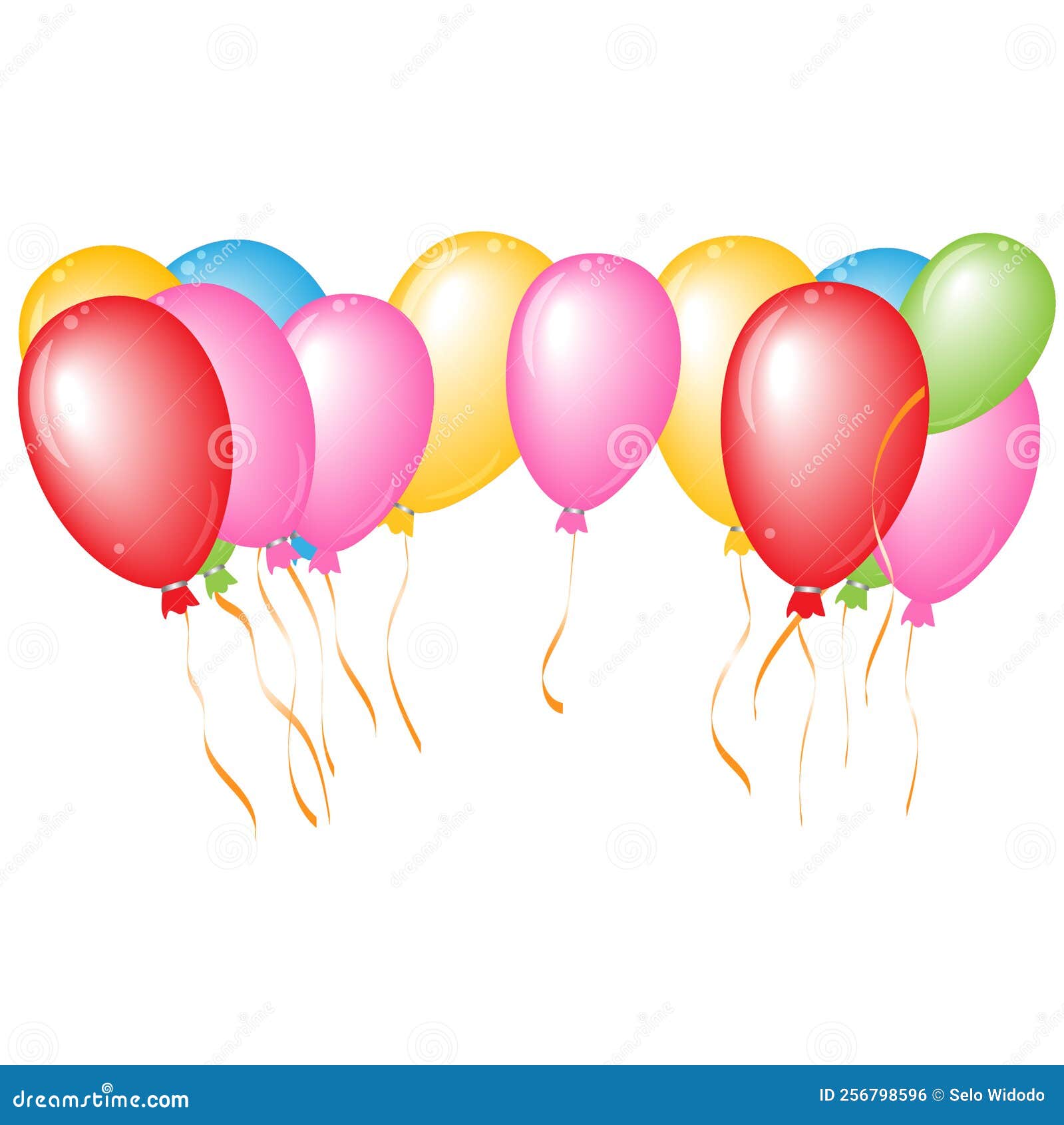 Birthday Celebration Balloons Stock Illustration Illustration of