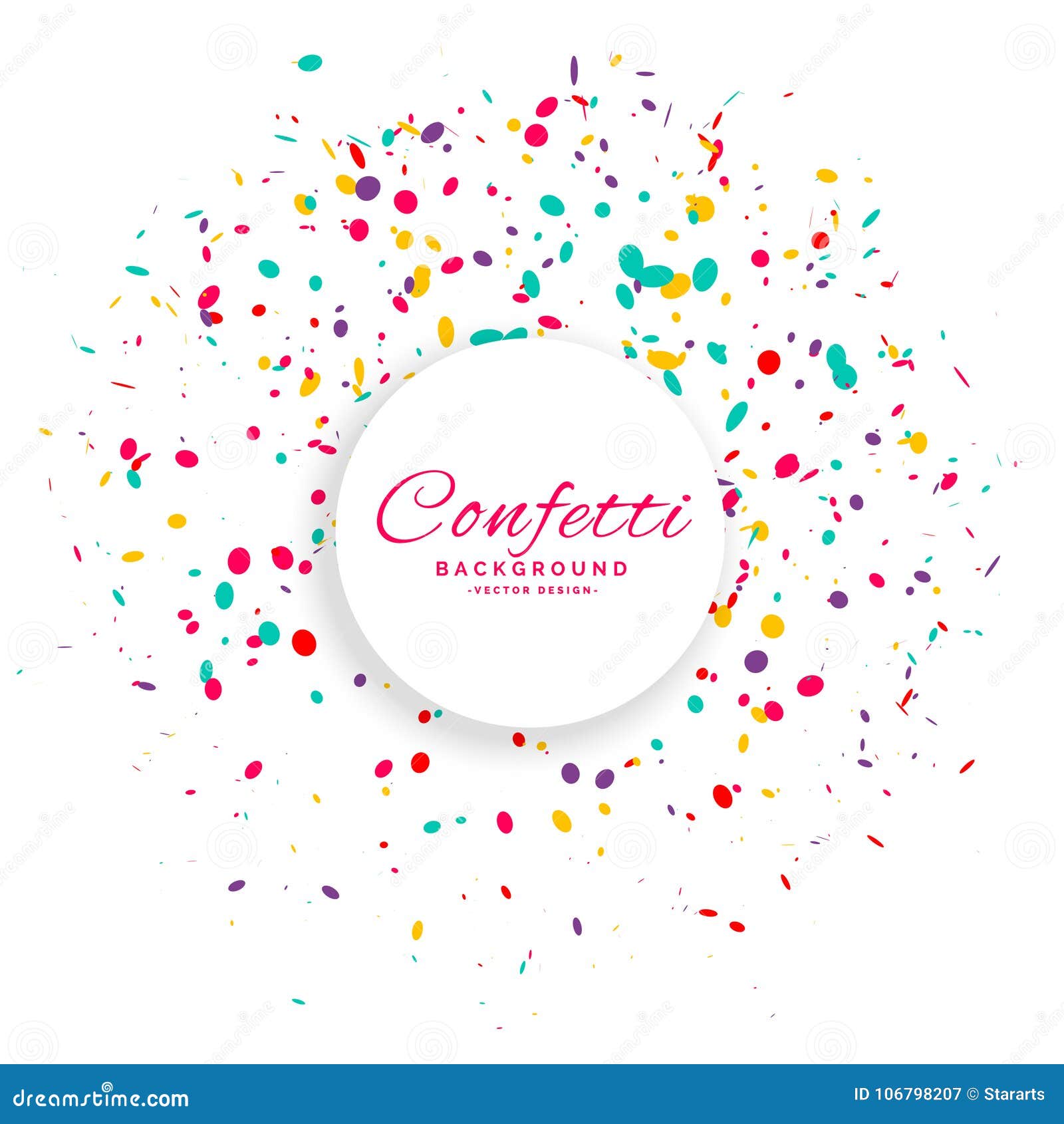 Birthday Confetti Celebration Vector Background Stock Vector