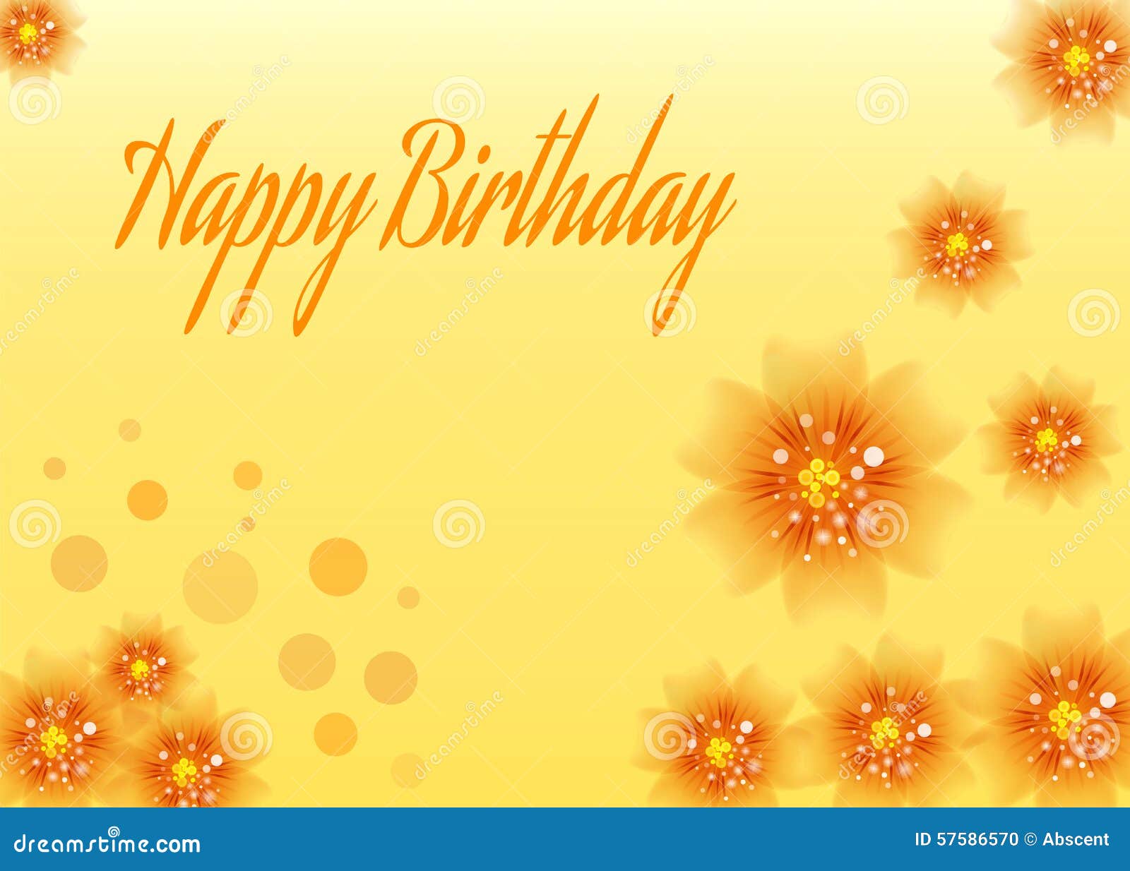 Birthday floral card stock vector. Illustration of invitation - 57586570