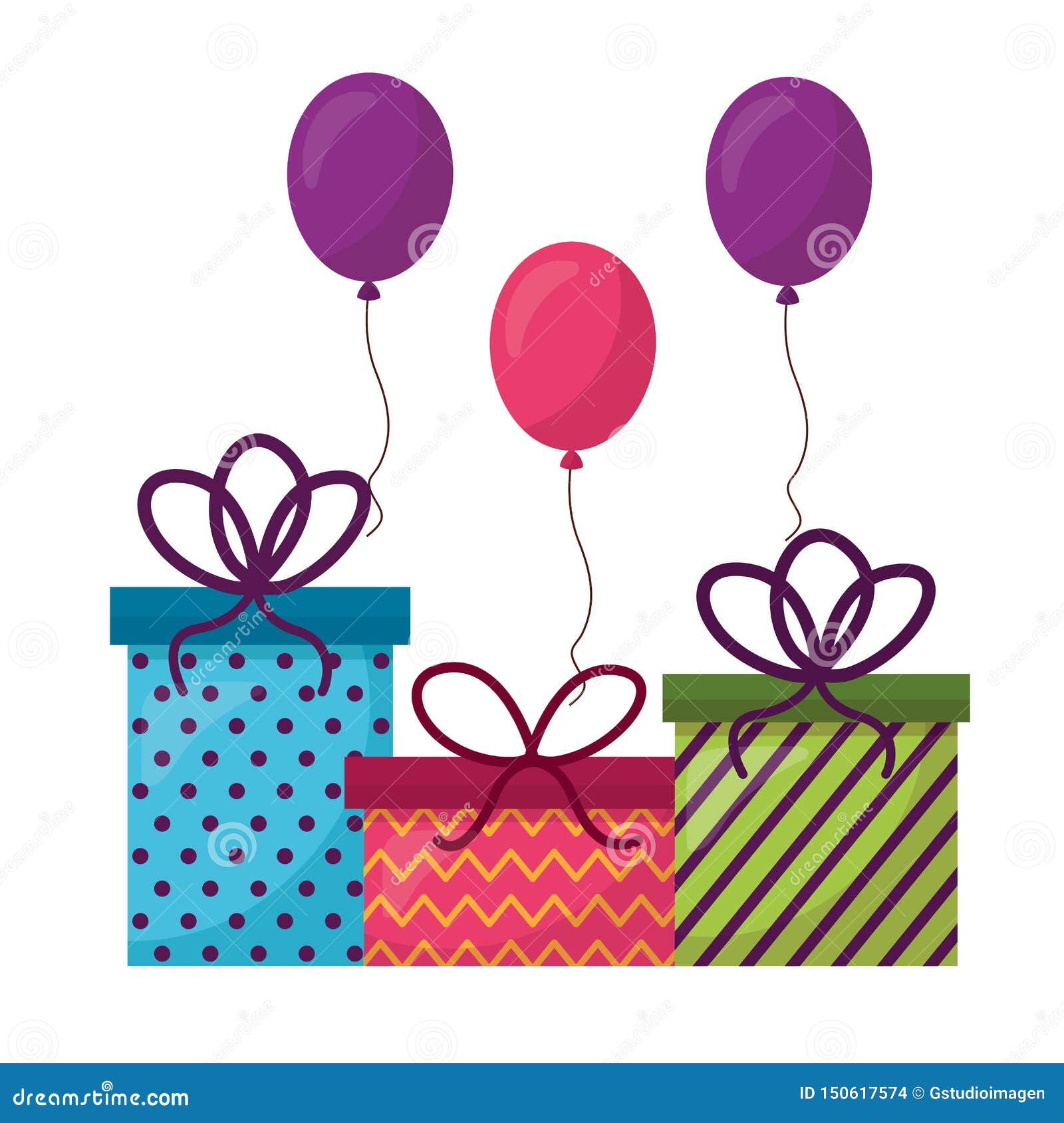 Birthday gift box stock illustration. Illustration of present 150617574