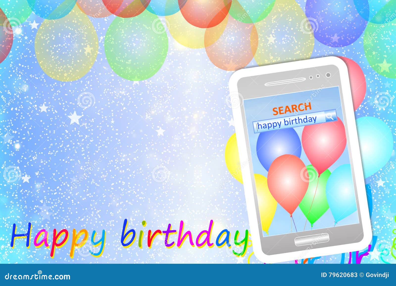 happy birthday on mobile