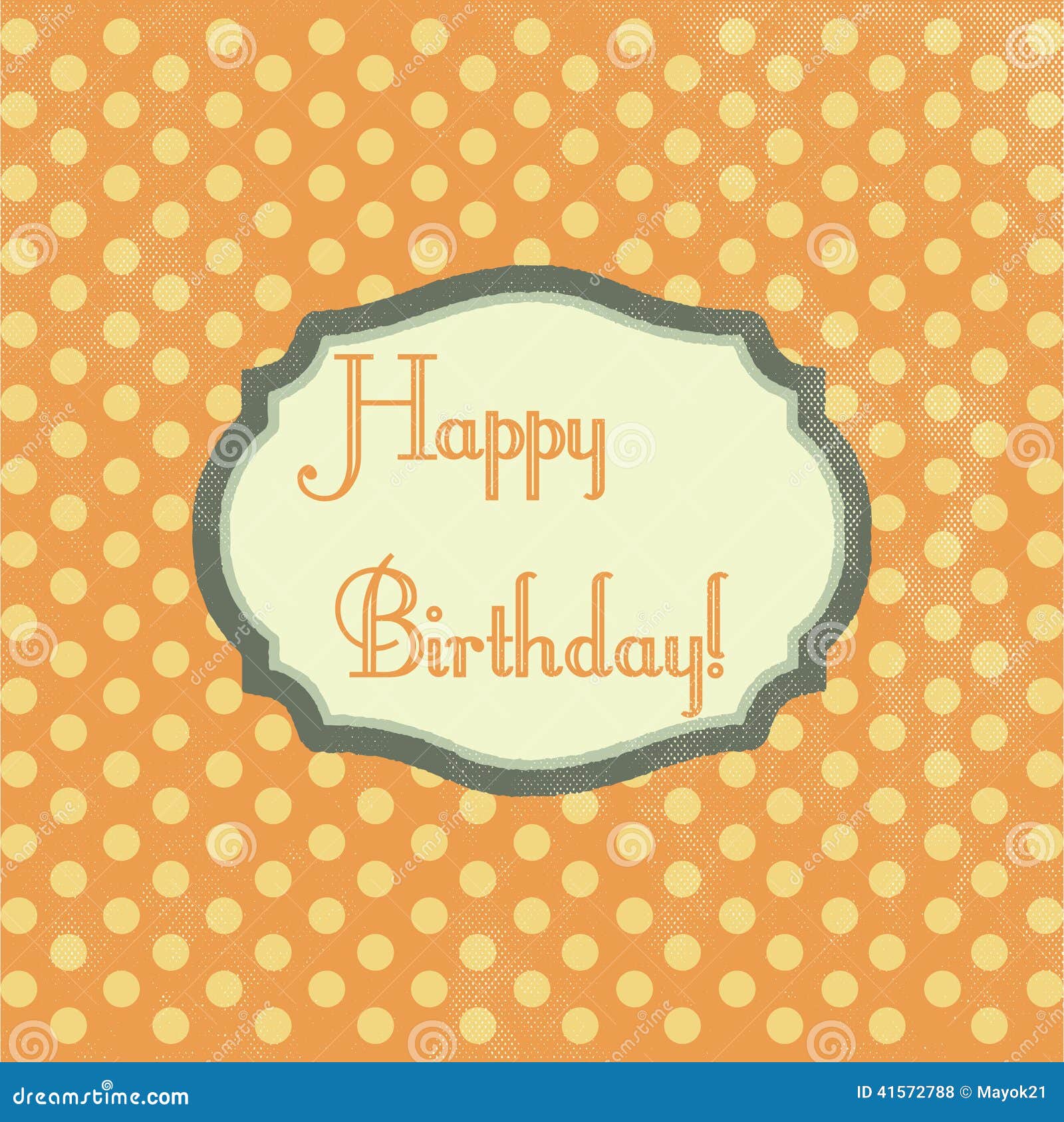 Birthday Greeting Retro Design Card Stock Vector - Illustration of ...
