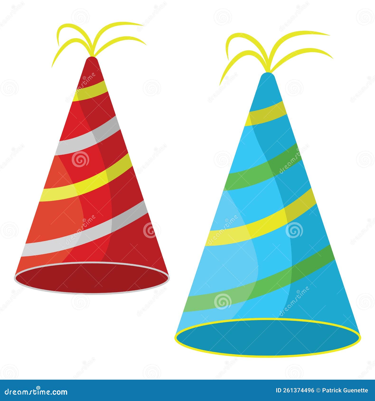 Birthday hats, icon stock vector. Illustration of decoration 261374496