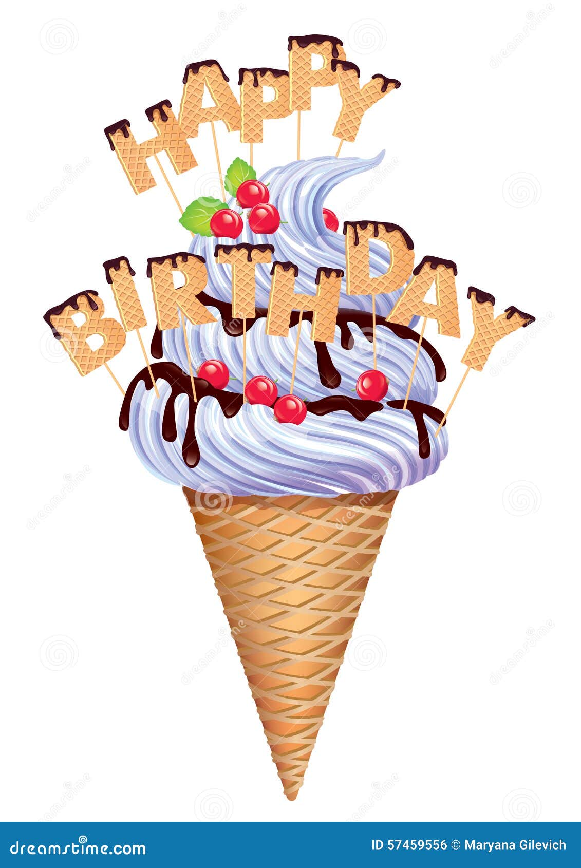 Birthday ice cream stock vector. Illustration of drop 57459556