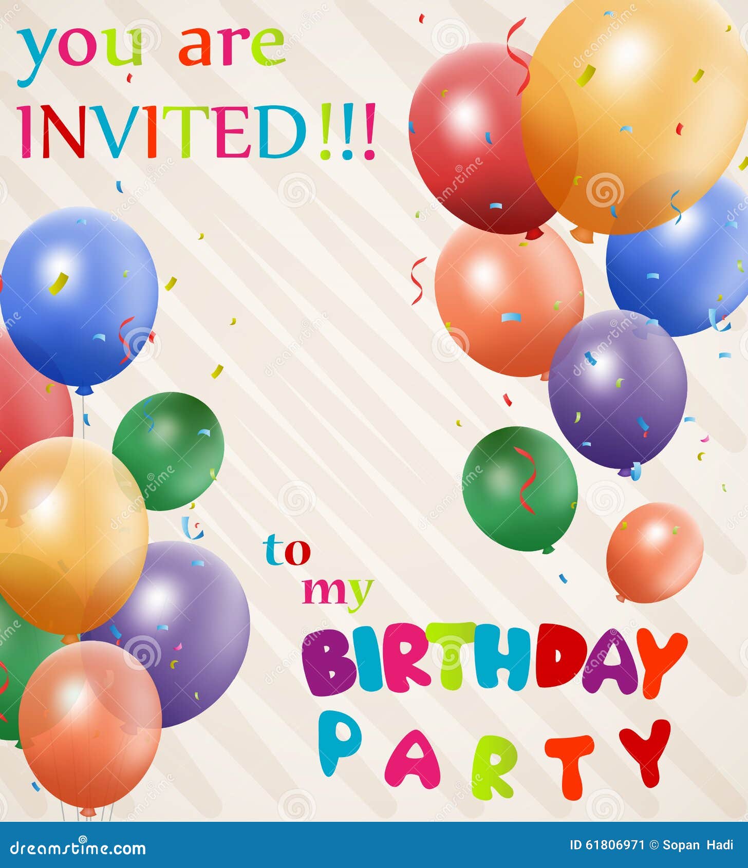 Birthday Invitation Background Stock Vector - Illustration of ...
