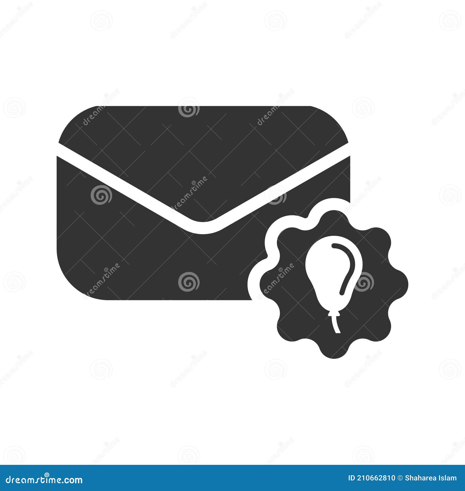 Birthday invitation icon stock vector. Illustration of letter 210662810