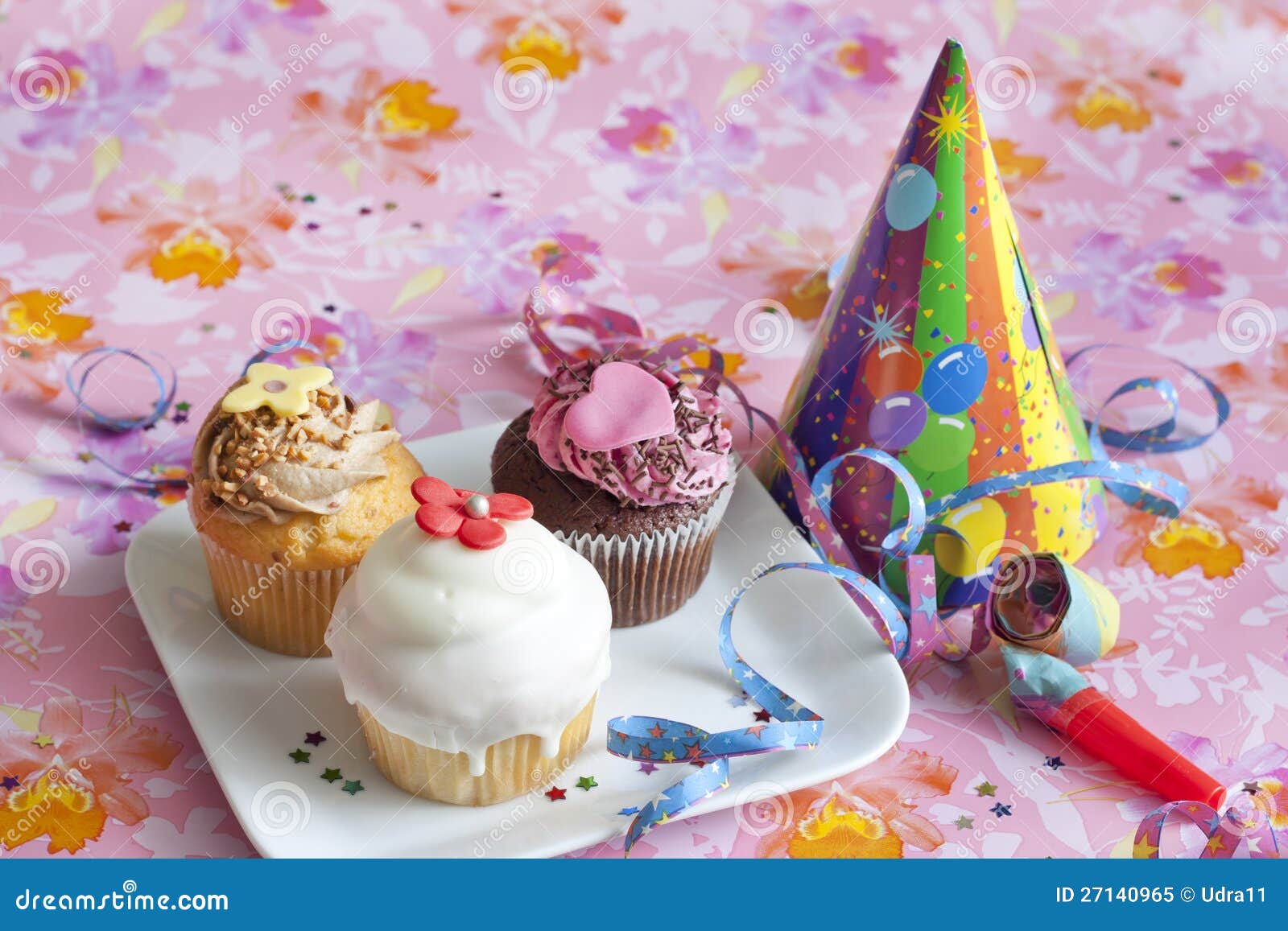 Birthday muffins party stock image. Image of breakfast 27140965