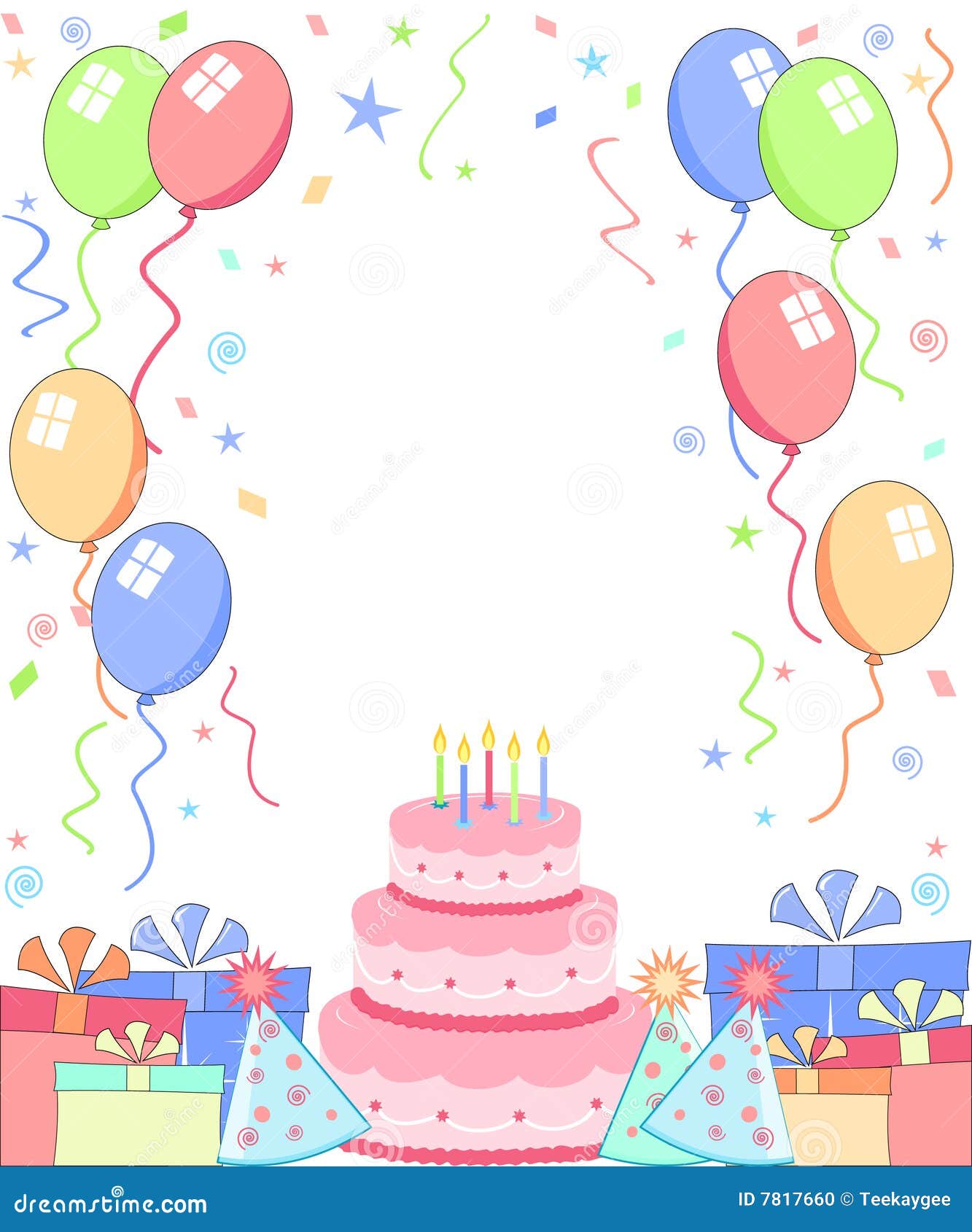 Birthday party stock vector. Illustration of colorful - 7817660