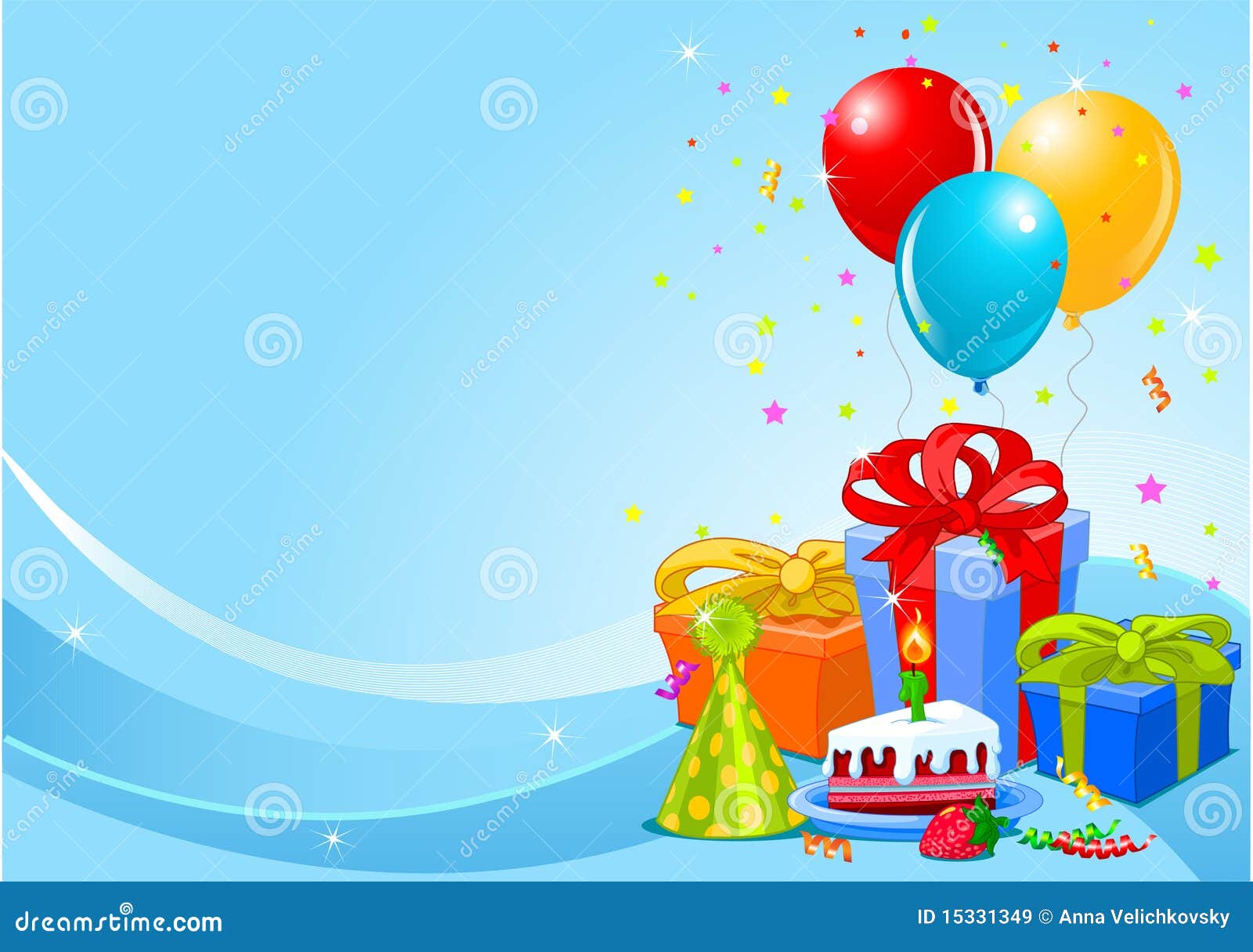 Birthday Party Background Stock Vector Image Of Ribbon 15331349