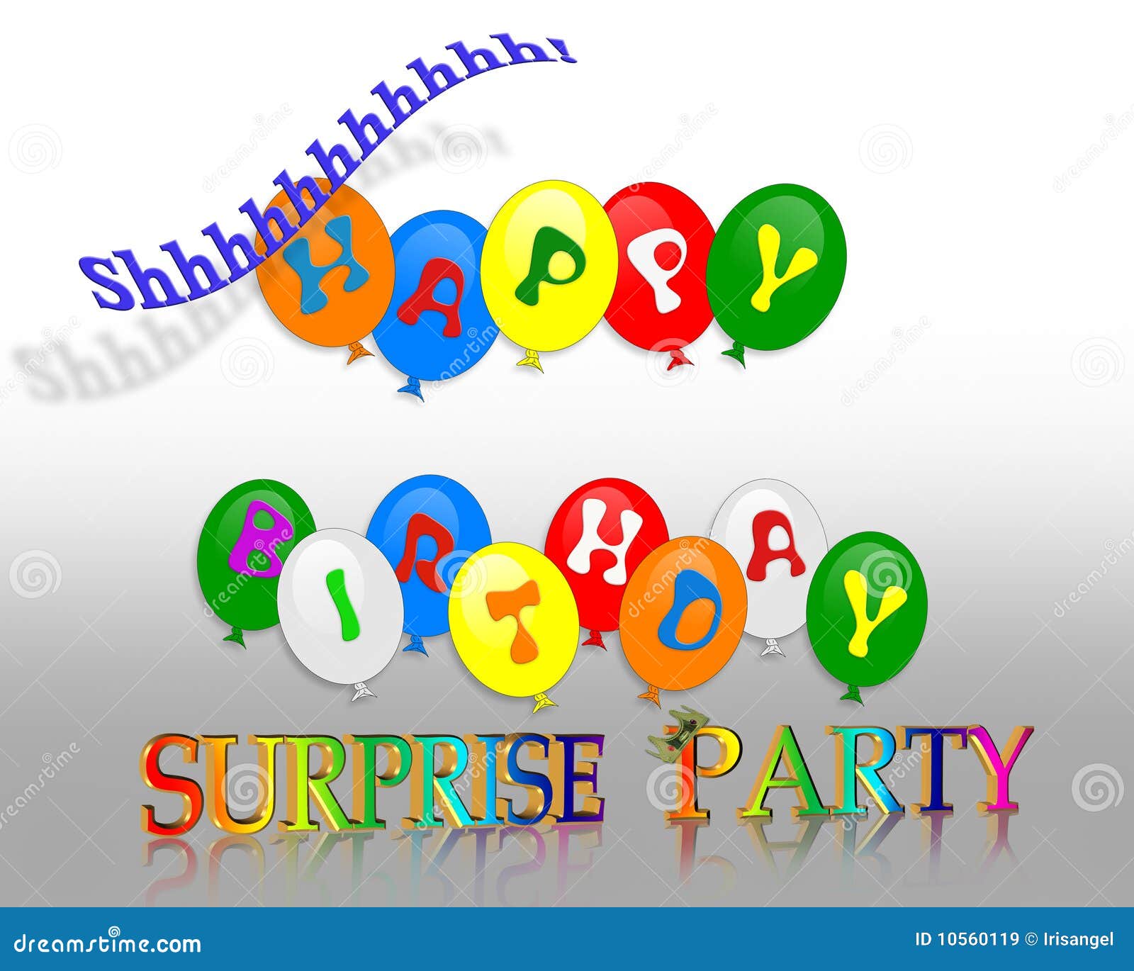 birthday surprise party invitation stock illustration illustration