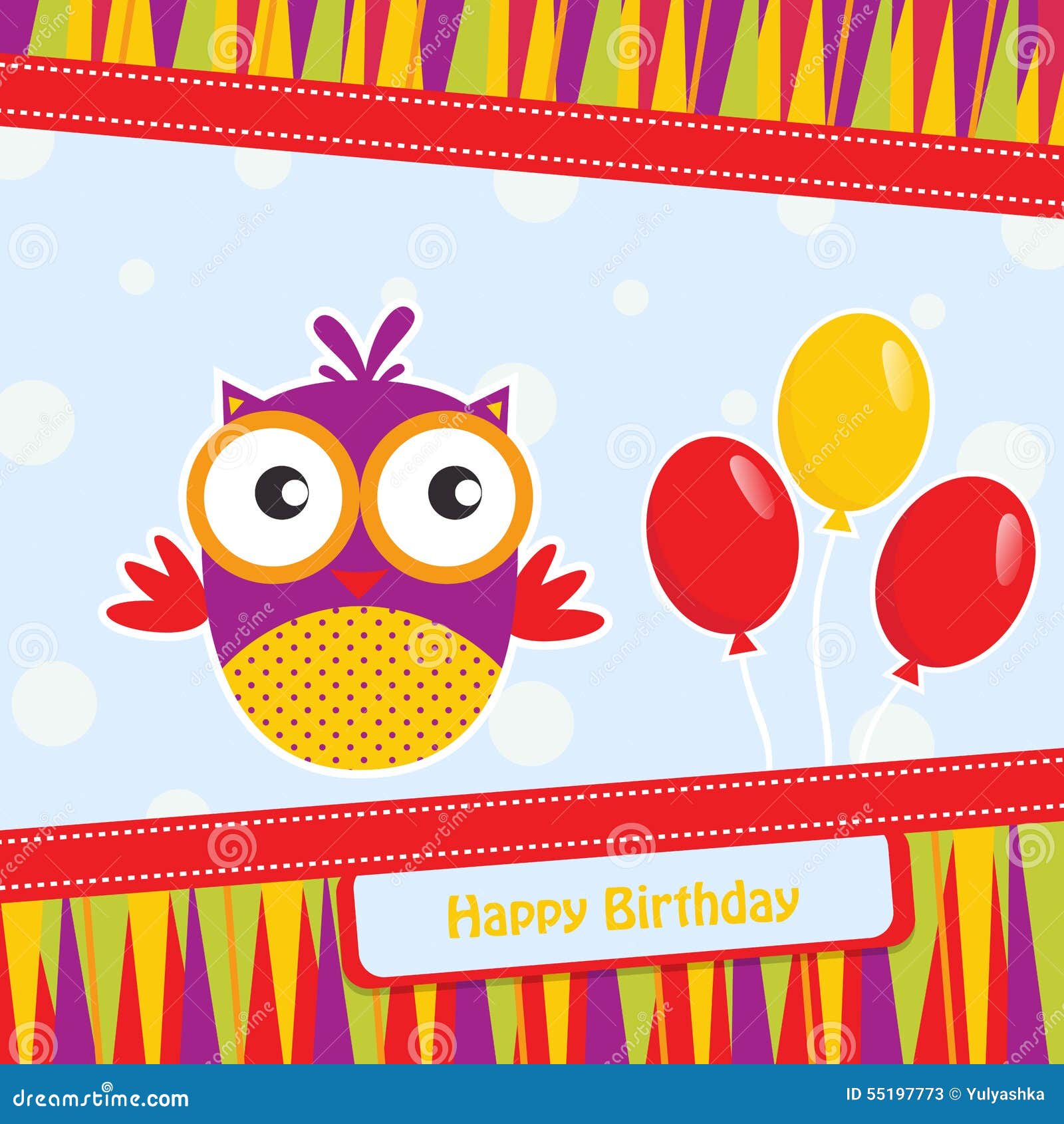 Birthday Template Greeting Card Stock Vector - Illustration of baby ...