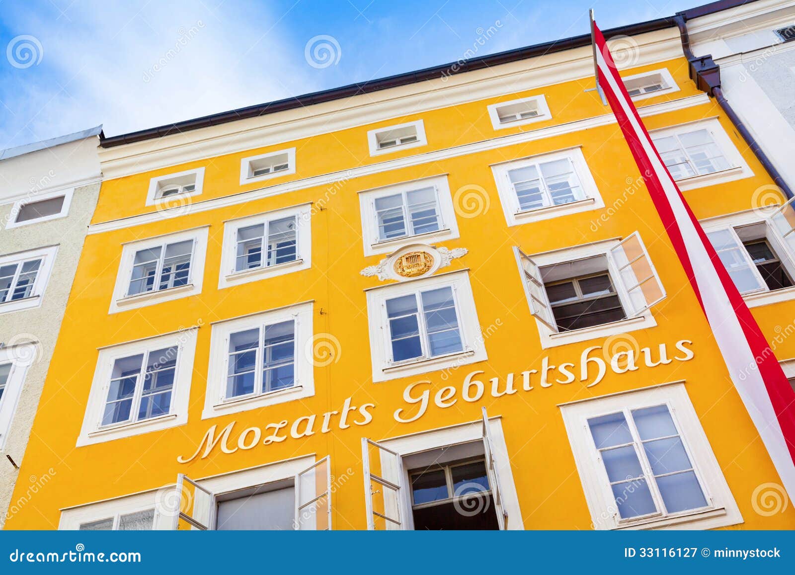 birthplace of famous composer wolfgang amadeus mozart in salzburg, austria