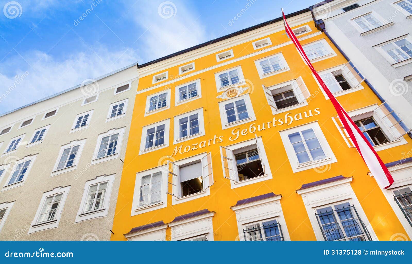 birthplace of famous composer wolfgang amadeus mozart in salzburg, austria