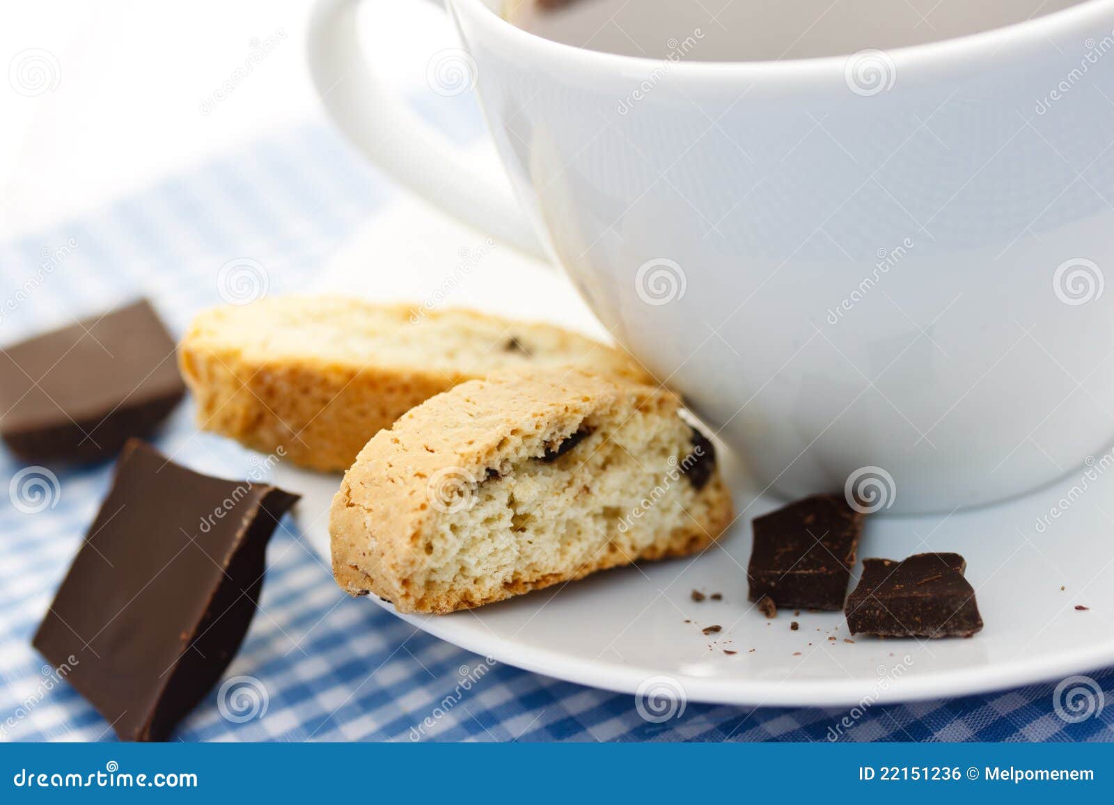 Biscotti with coffee stock photo. Image of board, beverage 22151236