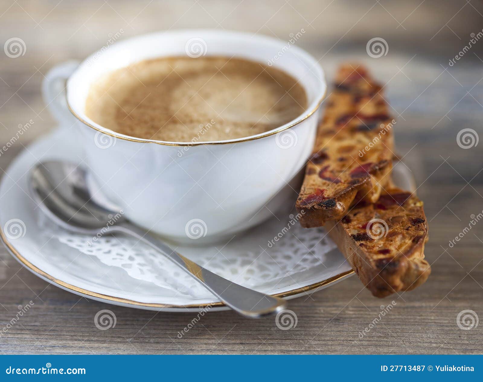 Biscotti and a Cup of Coffee Stock Image Image of cookie, food 27713487