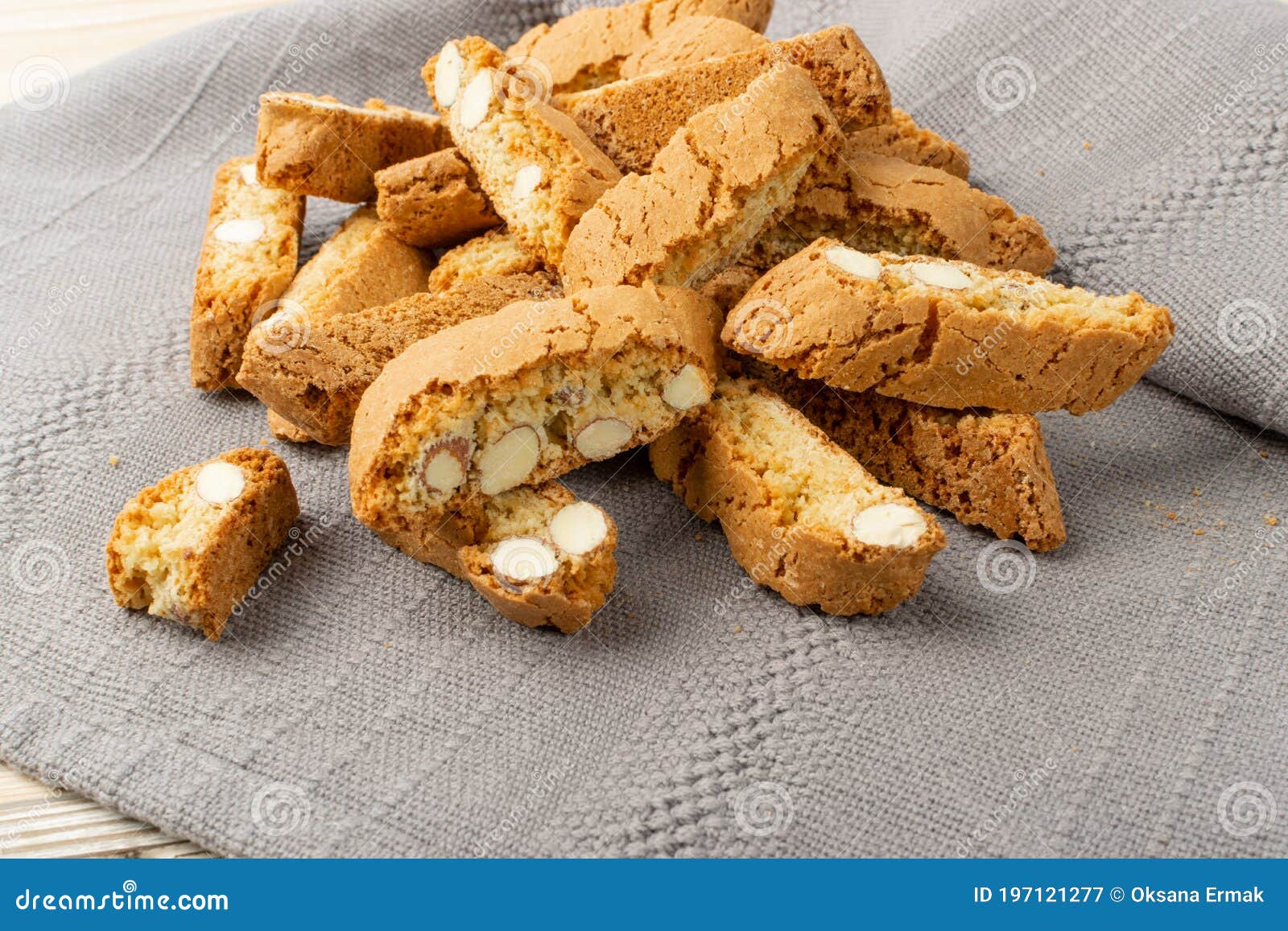 Biscotti Di Prato, Cantuccini or Cantucci Shortbread with Almond Stock ...