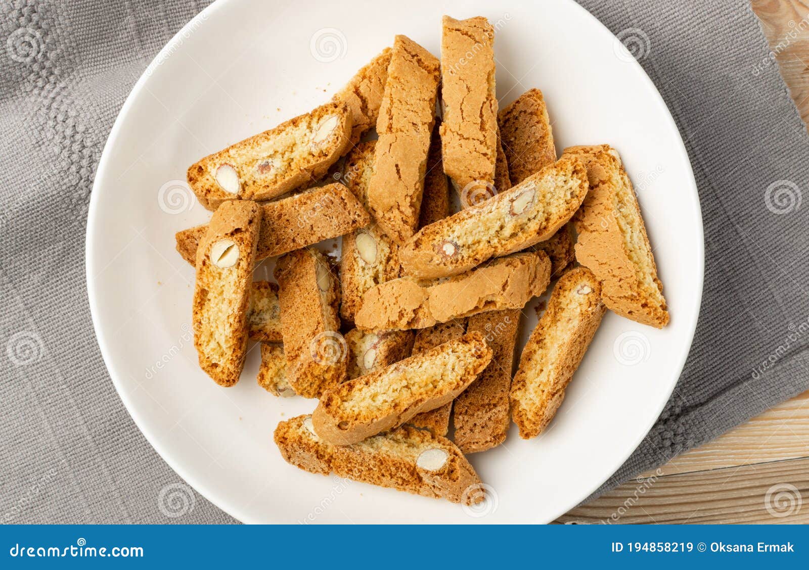 Biscotti Di Prato, Cantuccini or Cantucci Shortbread with Almond Stock ...