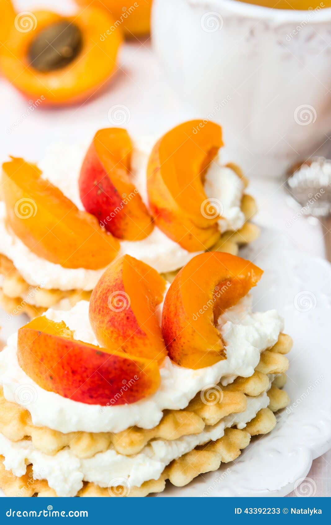 Biscuit with apricots stock image. Image of snack, gourmet 43392233