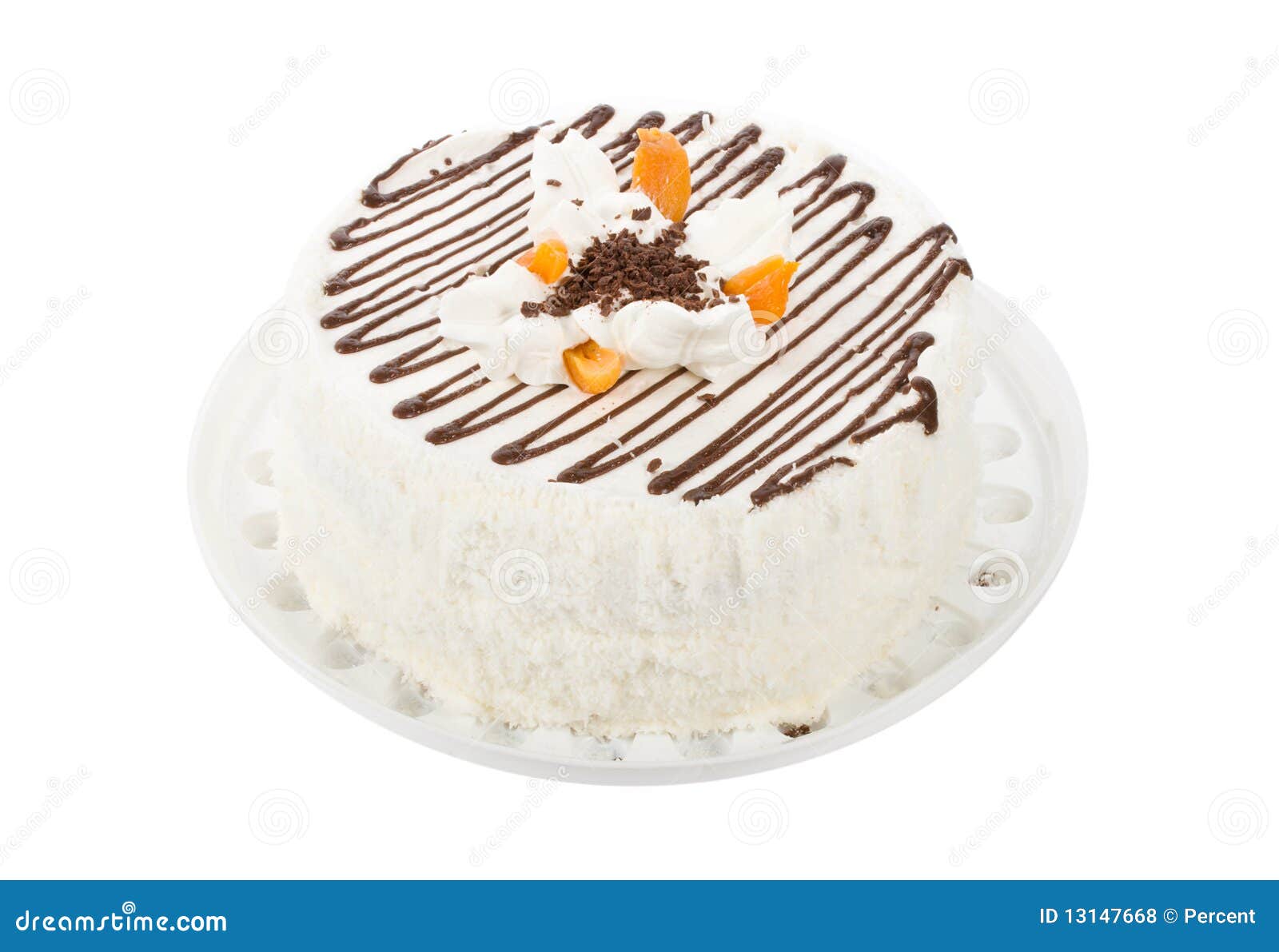 Biscuit cake with cream stock photo Image of pastry 13147668