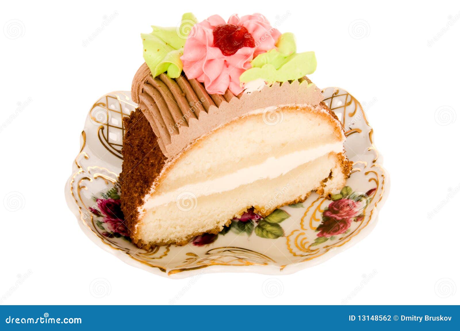 Biscuit pie stock photo. Image of dish, pink, layer, isolated 13148562